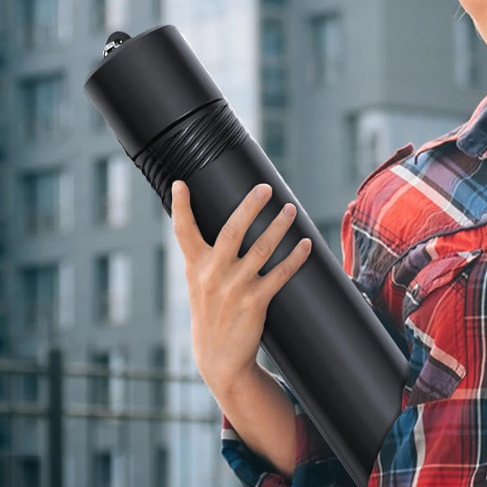 Tube de transport d'œuvres d'art imperméable extensible avec sangle pour affiches et plans