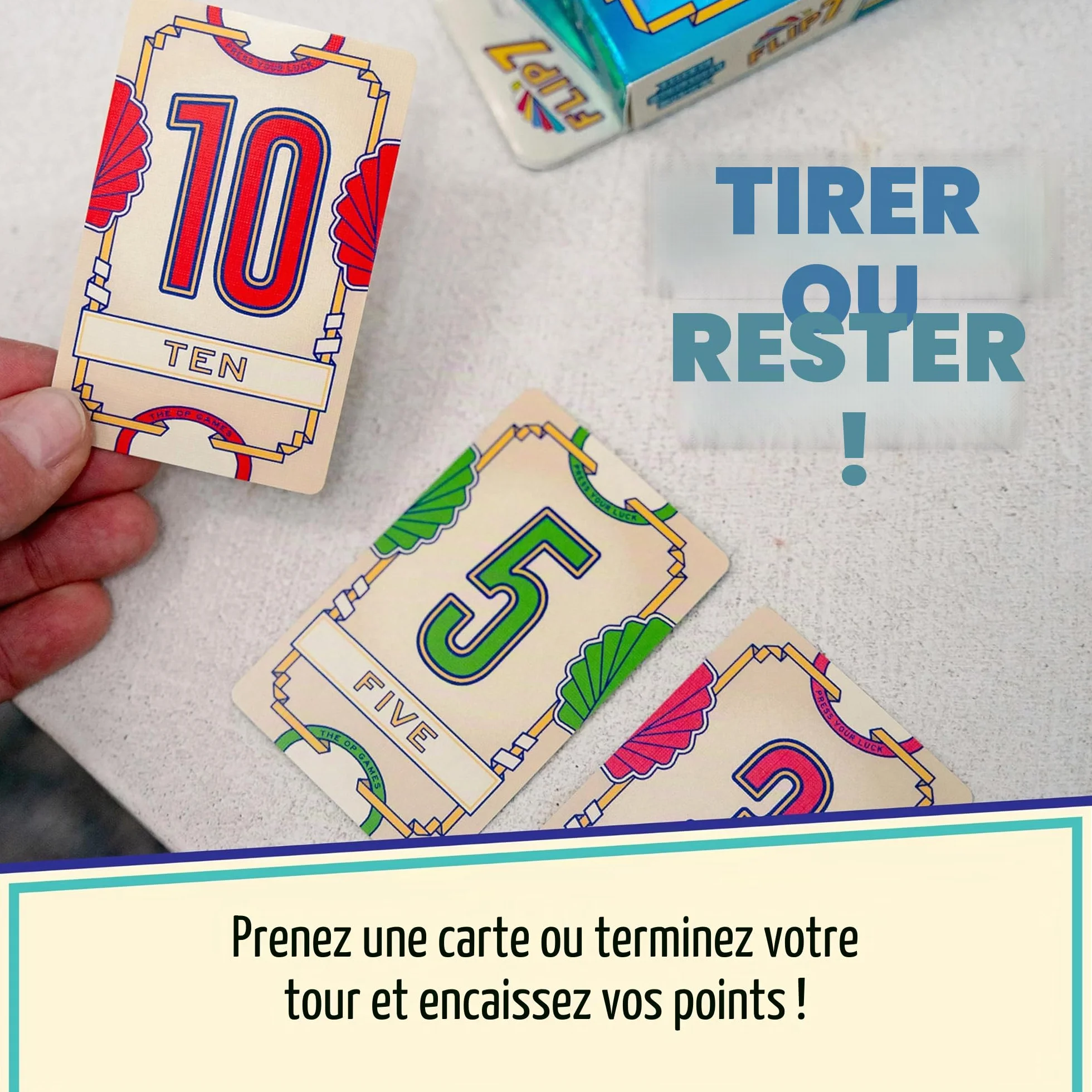 Flip 7™ Jeu de Cartes Familial Chance et Stratégie 94 Cartes Édition Compacte