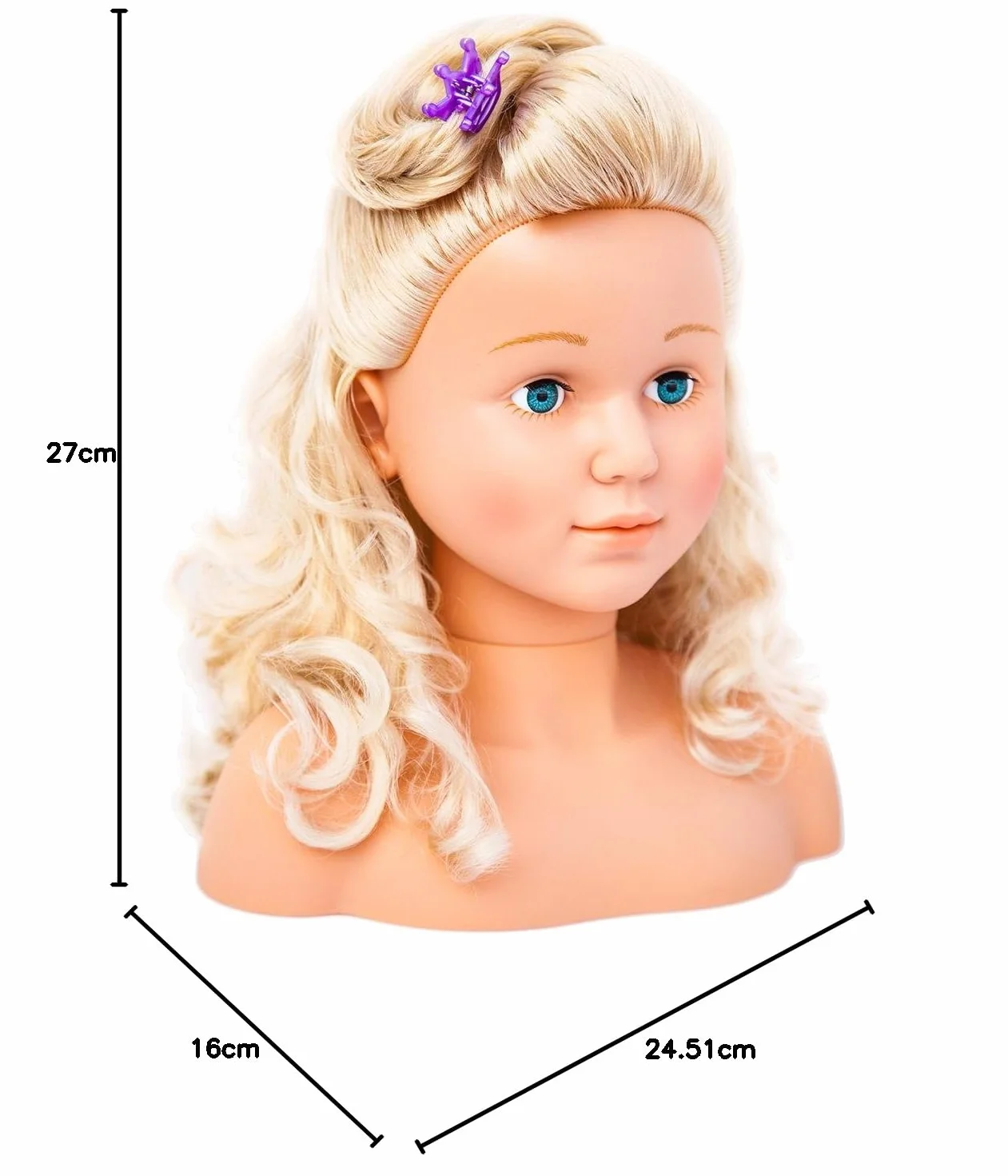 Bayer Design Tête à Coiffer et Maquiller Super Model avec Accessoires, Cheveux blonds