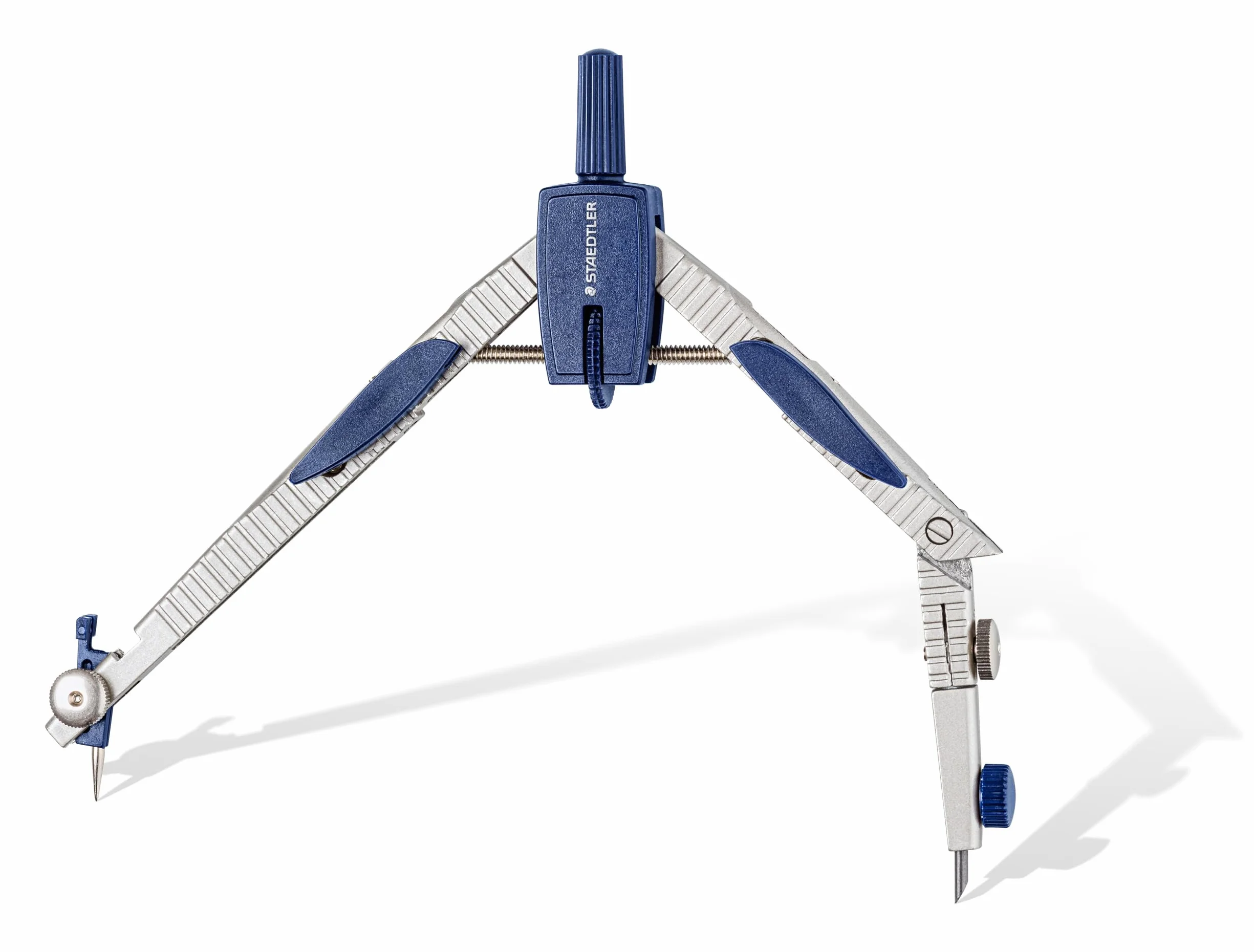 STAEDTLER 553 01 Compas collège de précision à réglage rapide, bouton-poussoir, diamètre 360 mm
