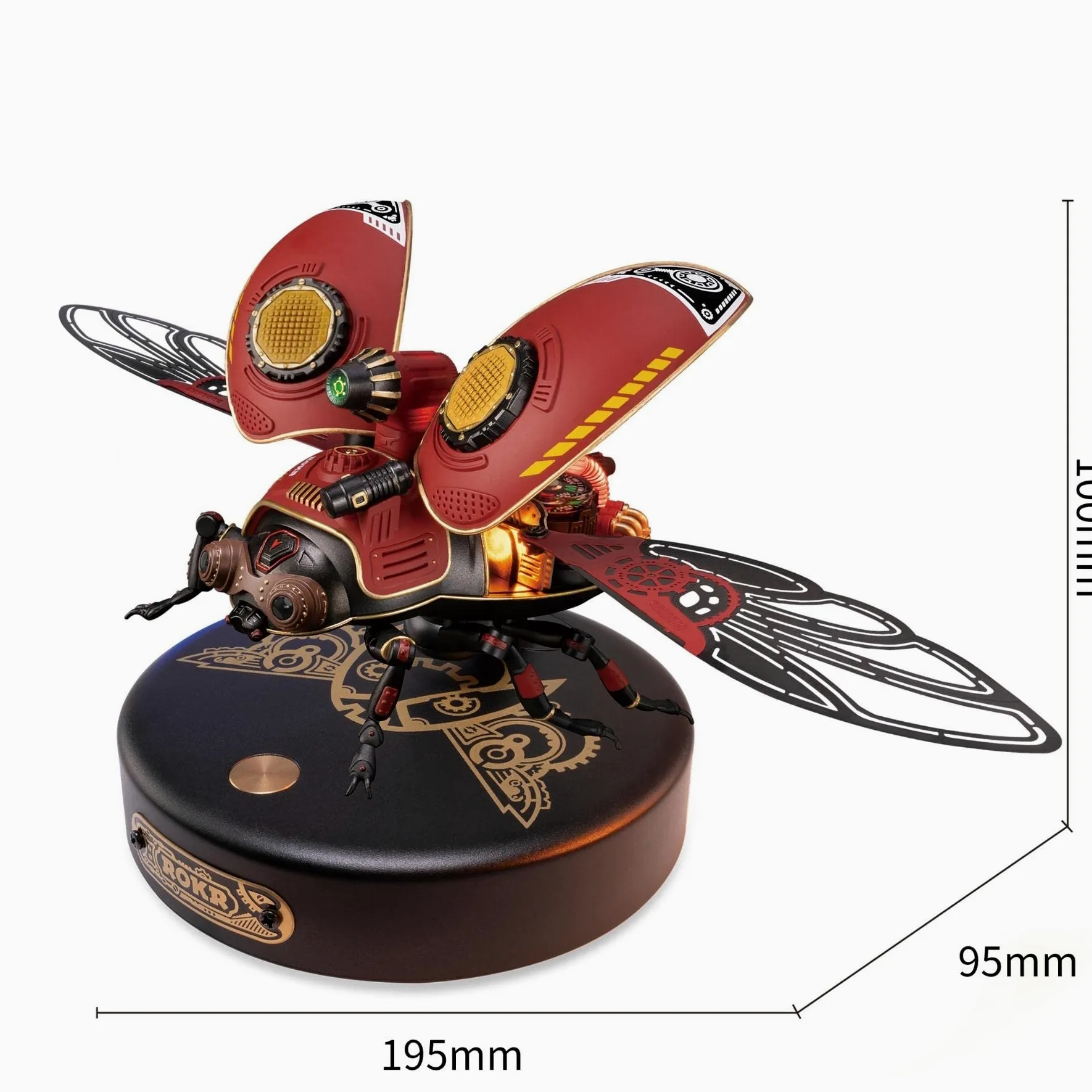 ROKR Puzzle 3D Metal Insecte Modélisme pour Adultes à Construire Scout Beetle Cadeau de Décoration de Bureau à la Maison（MI02