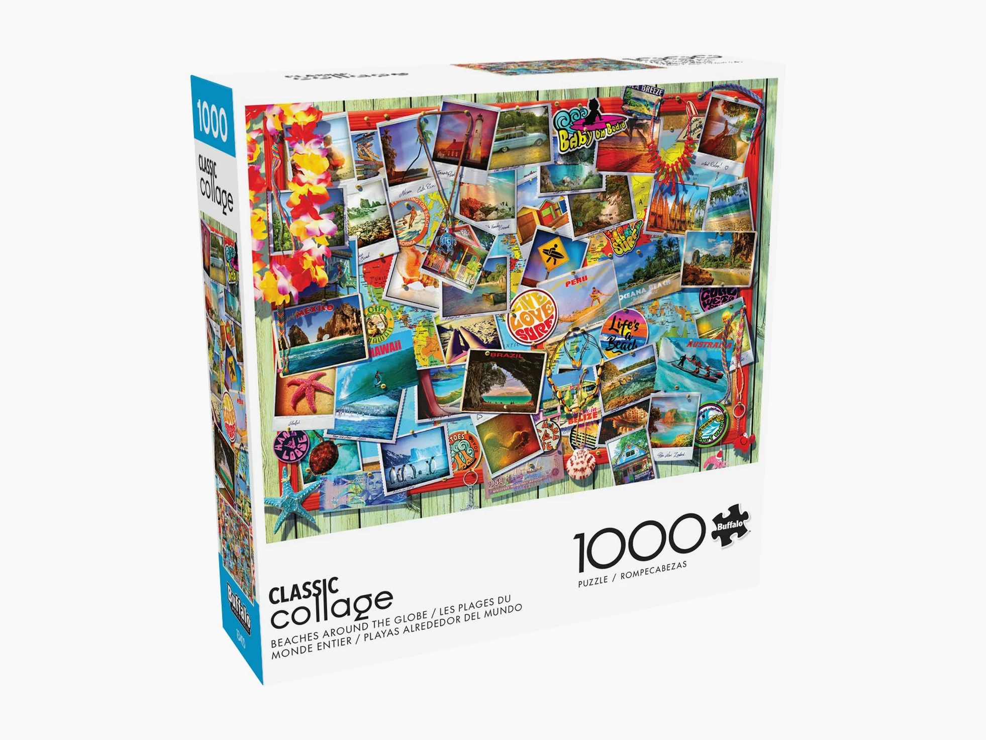Buffalo Games - Garry Walton – Plages Autour du Globe – Puzzle de 1000 pièces pour Adultes – Puzzle Stimulant Parfait pour Les soirées de Jeu – La Taille du Puzzle Fini est de 68 x 50 cm