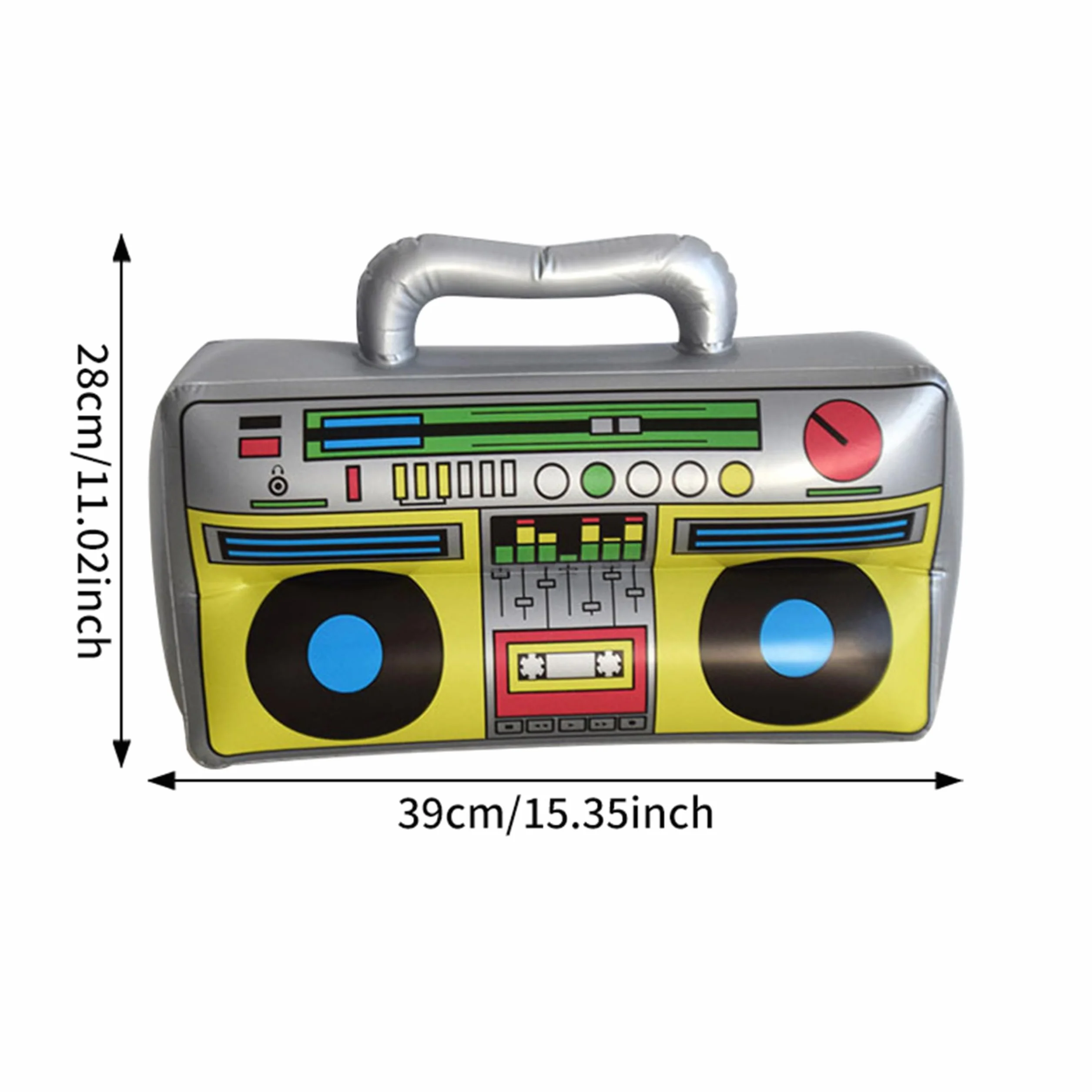 Boombox Gonflable Lecteur De Musique Jouet Aquatique Années 80 90 Accessoires Cosplay Halloween Multicolore