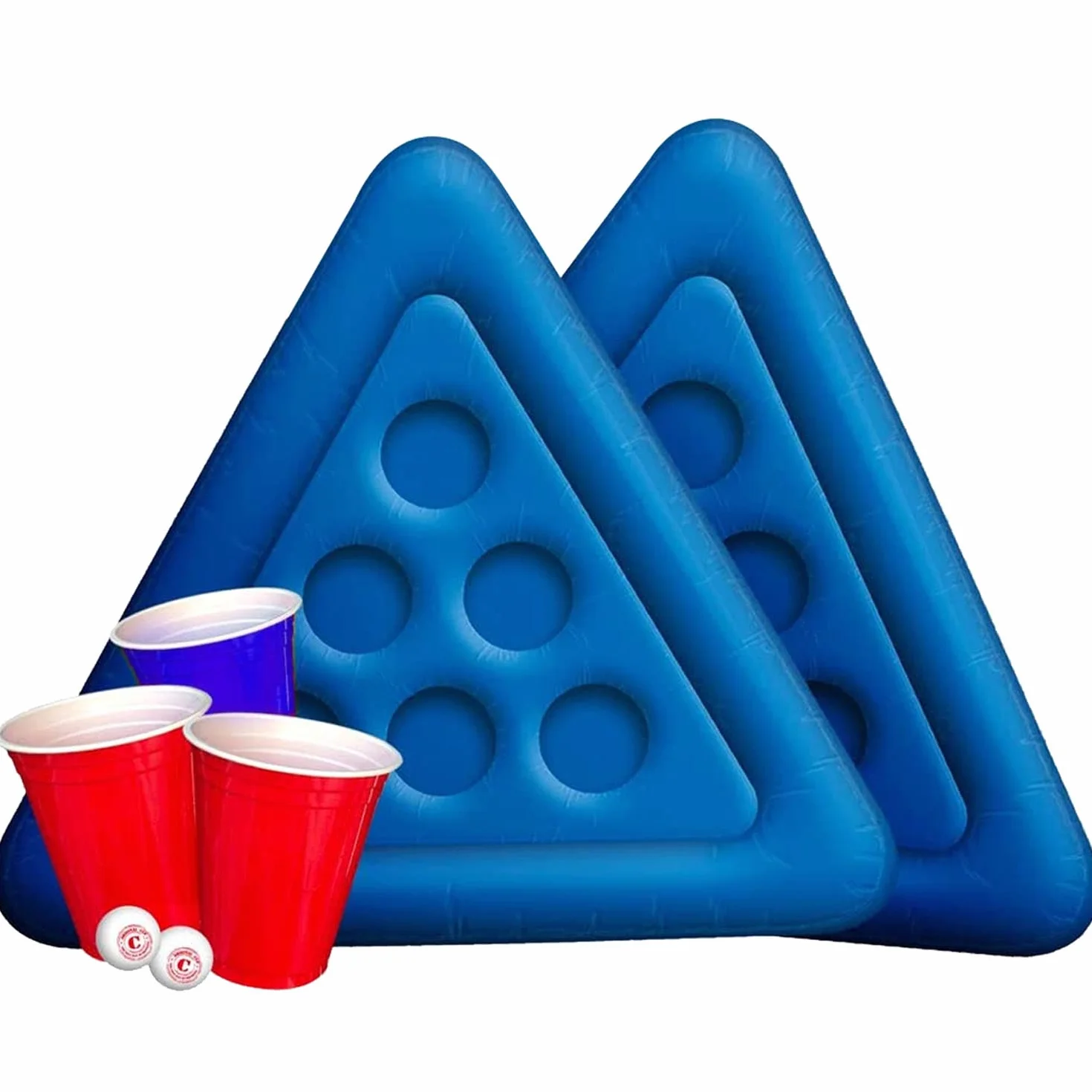 Original Beerpong Floating Kit 2 Bouées Gonflables 12 Red Cups 2 Balles Beer Pong Piscine