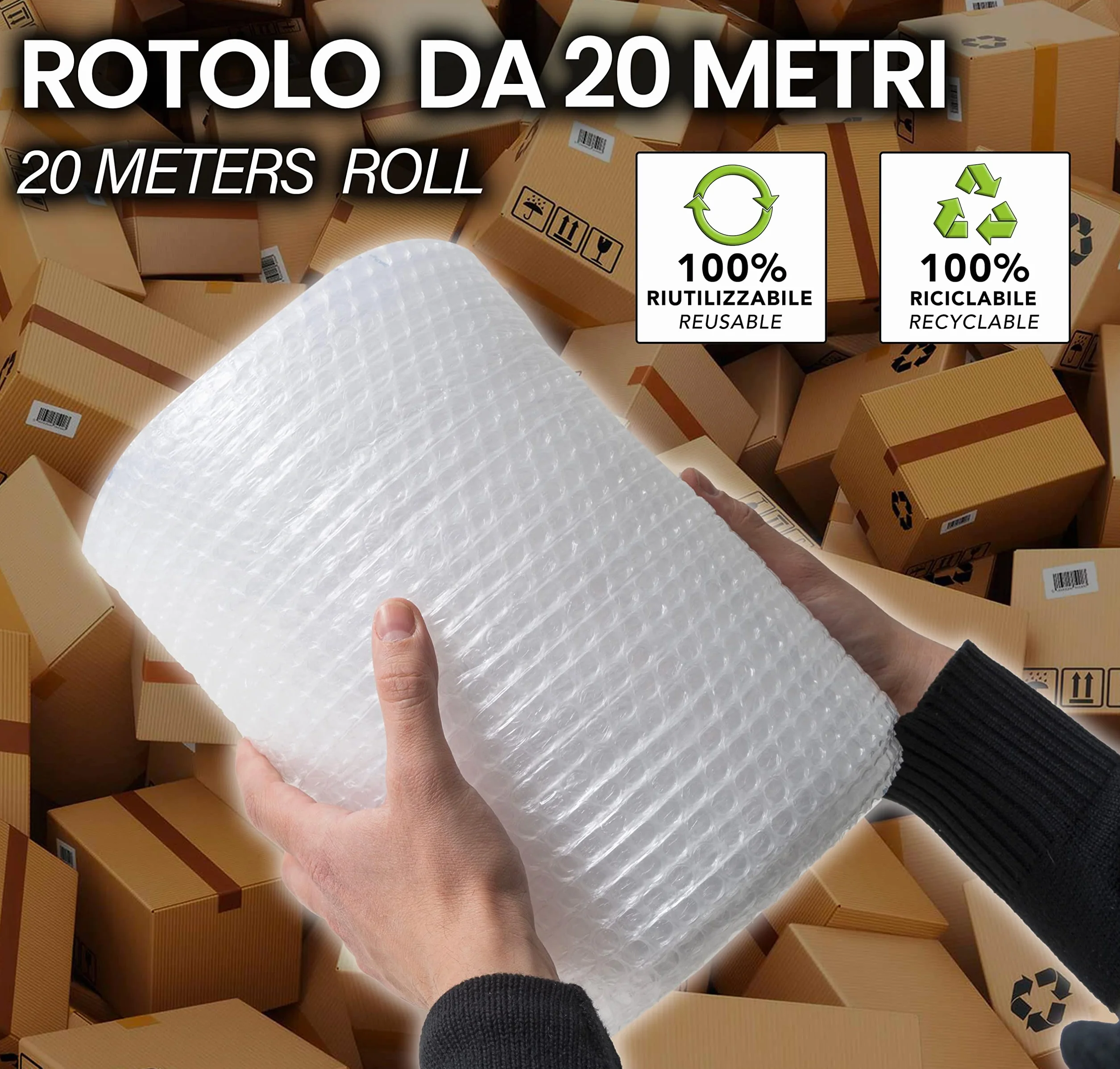IPEA Rouleau Papier Film à Bulles 20 Mètres x 30 cm Protection Emballage Expédition