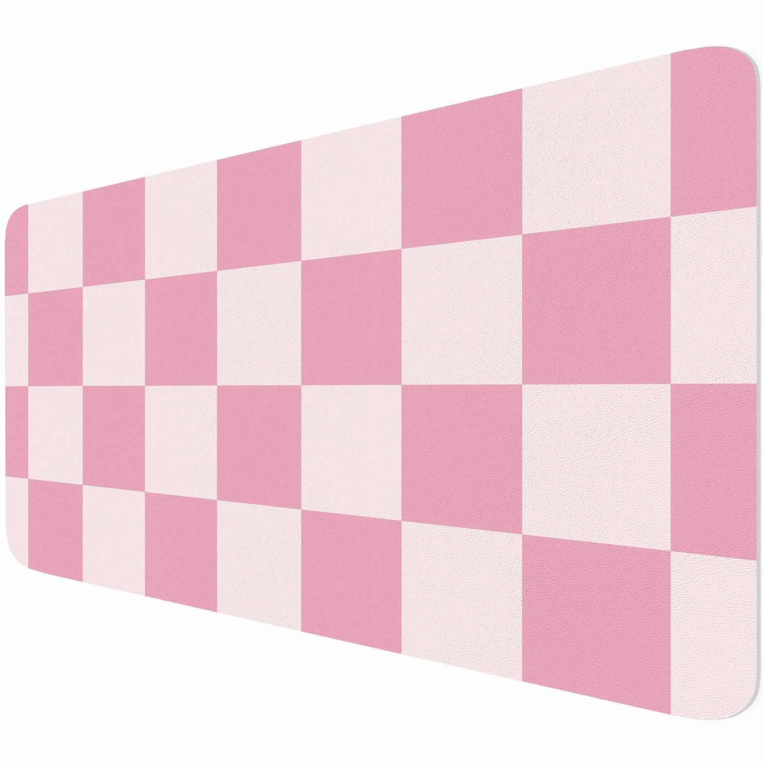 Tapis de Bureau en Cuir Rose Antidérapant Imperméable pour Souris et Clavier
