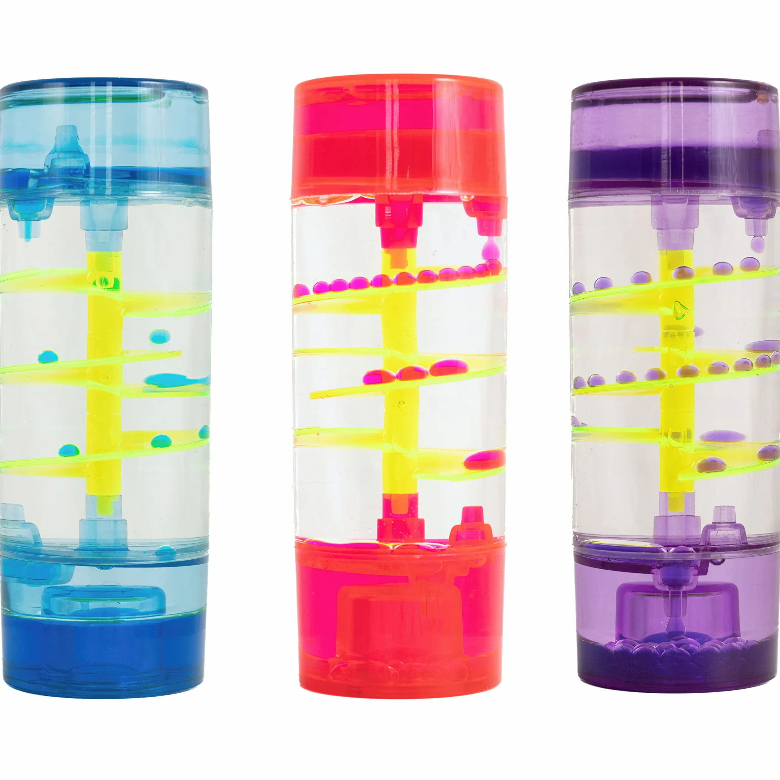 Minuteur sensoriel liquide en spirale pour autisme, TDAH, soulagement du stress, Violet