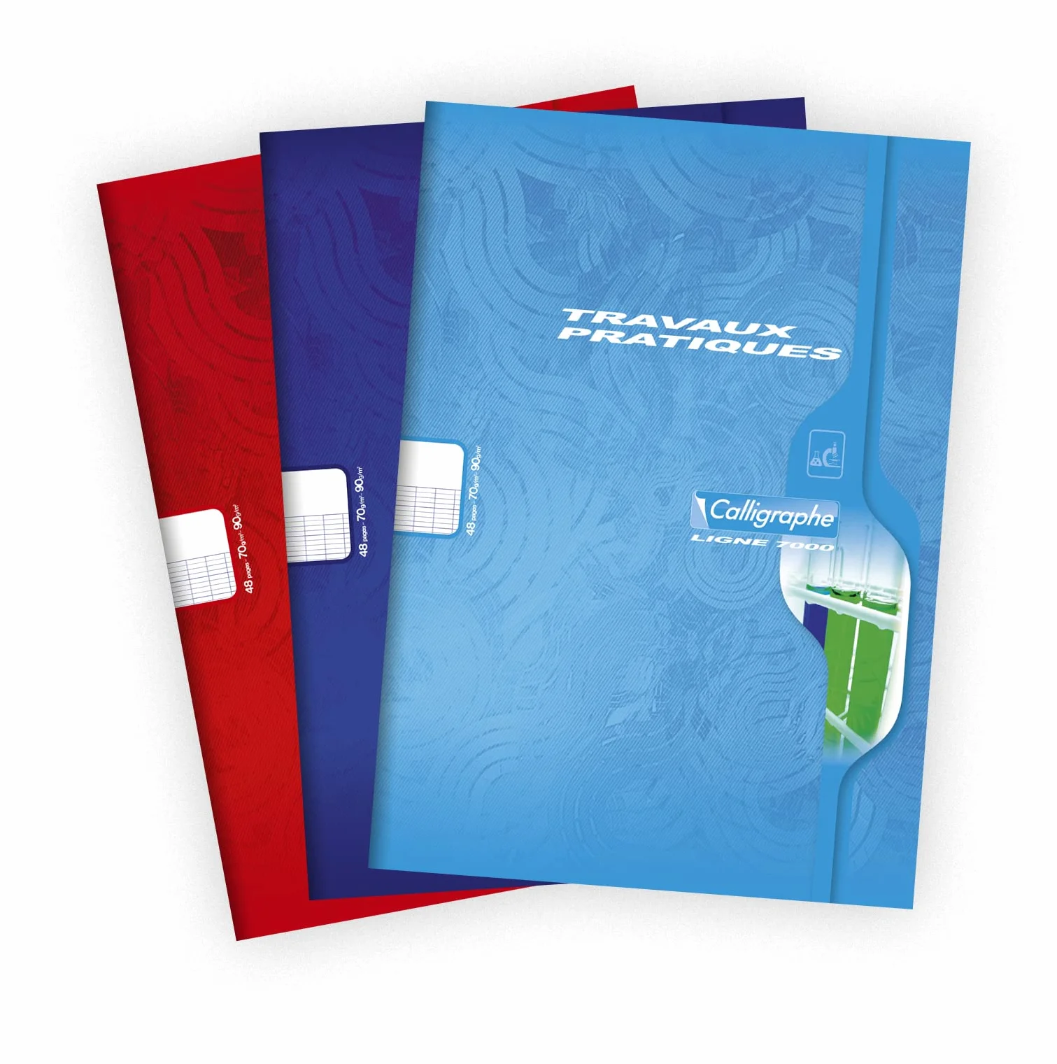 Clairefontaine Calligraphe 7597C Cahier A4 21x29,7cm 48 Pages Grands Carreaux 70g Unies 90g Couverture Carte