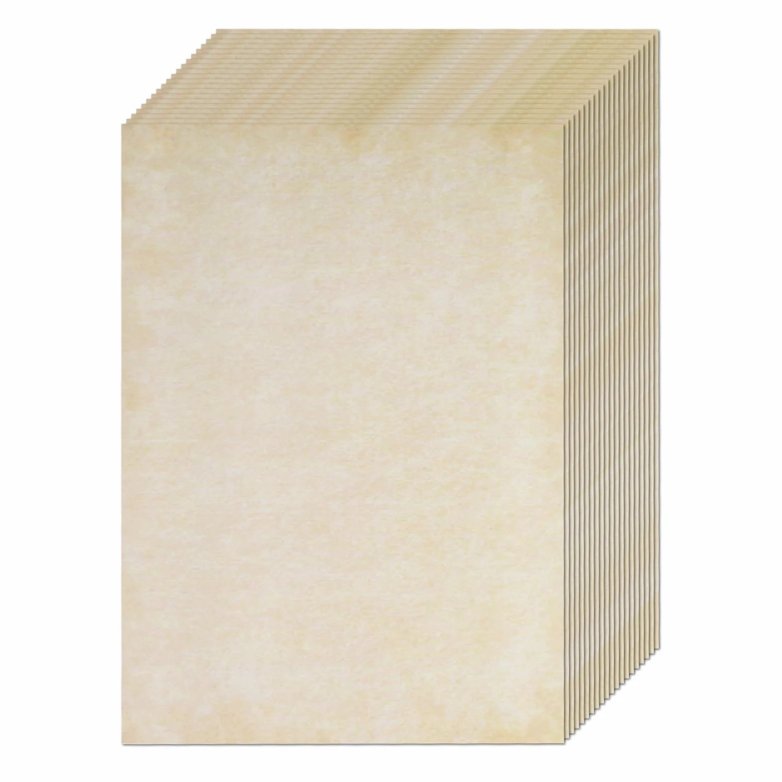 Papier à Lettre Vintage A4, Papier Antique DIN A4 pour Impression Recto Verso, Écrire, Certificats DIY (Jaune pâle)