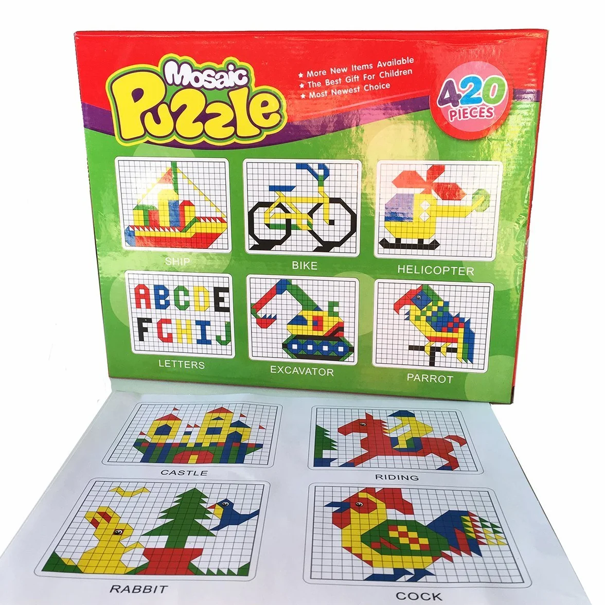 Gearmax 420 Pièces Jeux de Construction Mosaiques Jouet Enfants