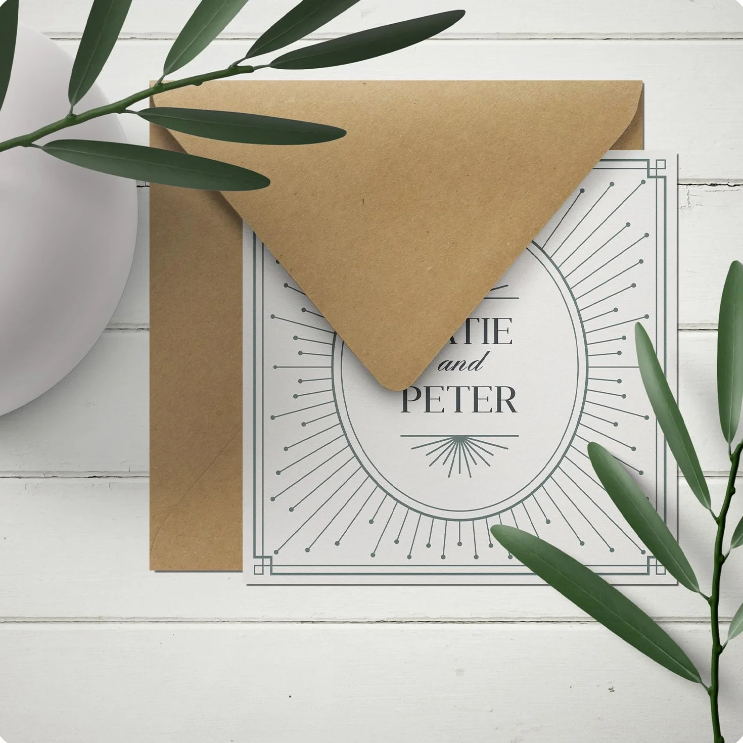 Aster Kraft Netuno 50 enveloppes carrées papier kraft brun 155x155 mm 100 g/m² vintage