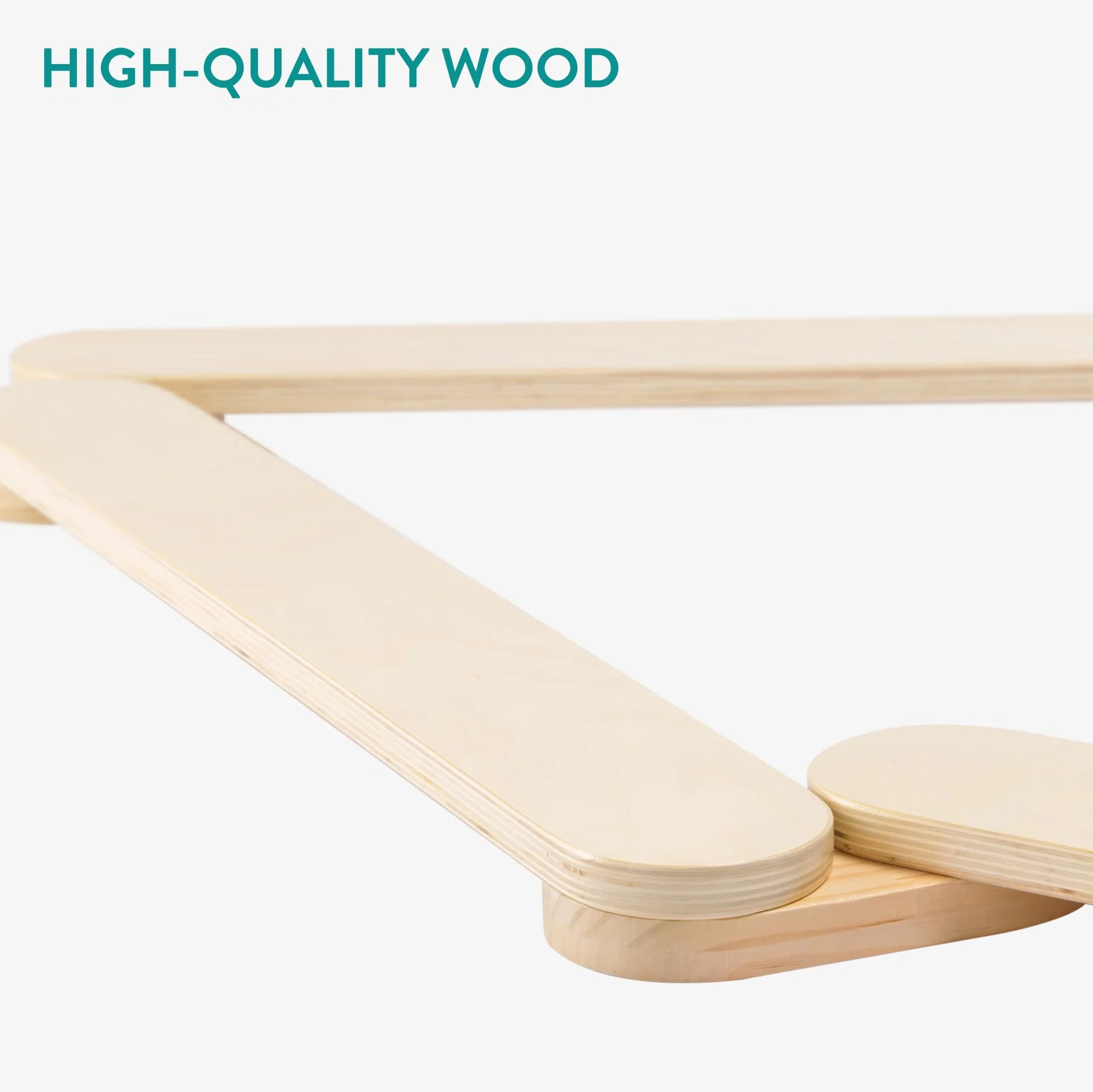 Navaris Poutre d'équilibre en Bois pour Enfants - Module motricité bébé avec 6 Planches Jouet d'équilibre intérieur extérieur - Parcours de motricité éducation Montessori