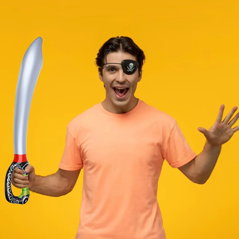 Paquet de 8 Couteaux de Pirate Gonflables, Épée de Pirate, Ballons pour Fête Cosplay Halloween