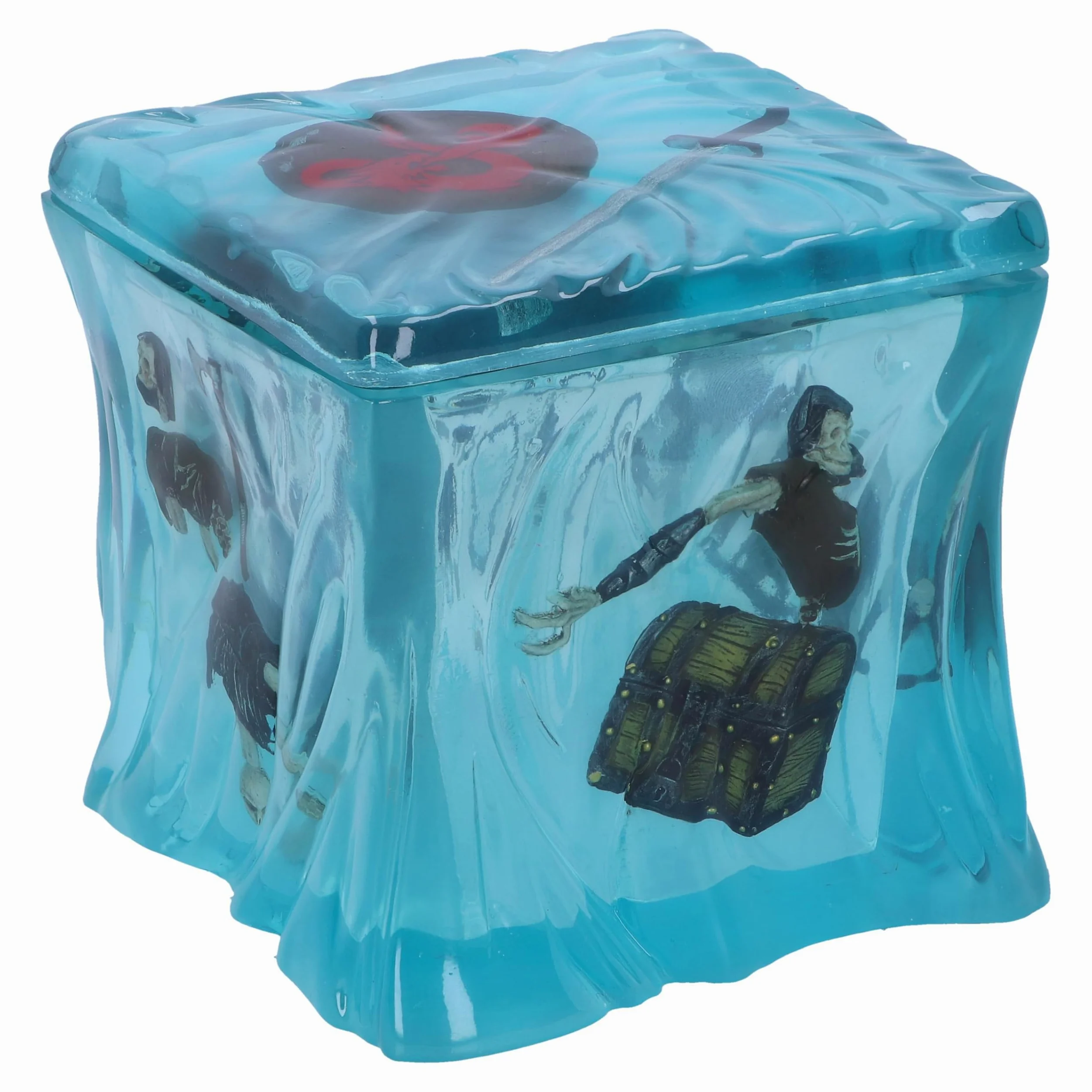 Nemesis Now Dungeons & Dragons Gelatinous Cube Boîte à dés 11 cm Résine Bleu Produit sous licence officielle D&D Boîte à dés gélatineux translucide, coulée dans la meilleure résine, peinte à la main