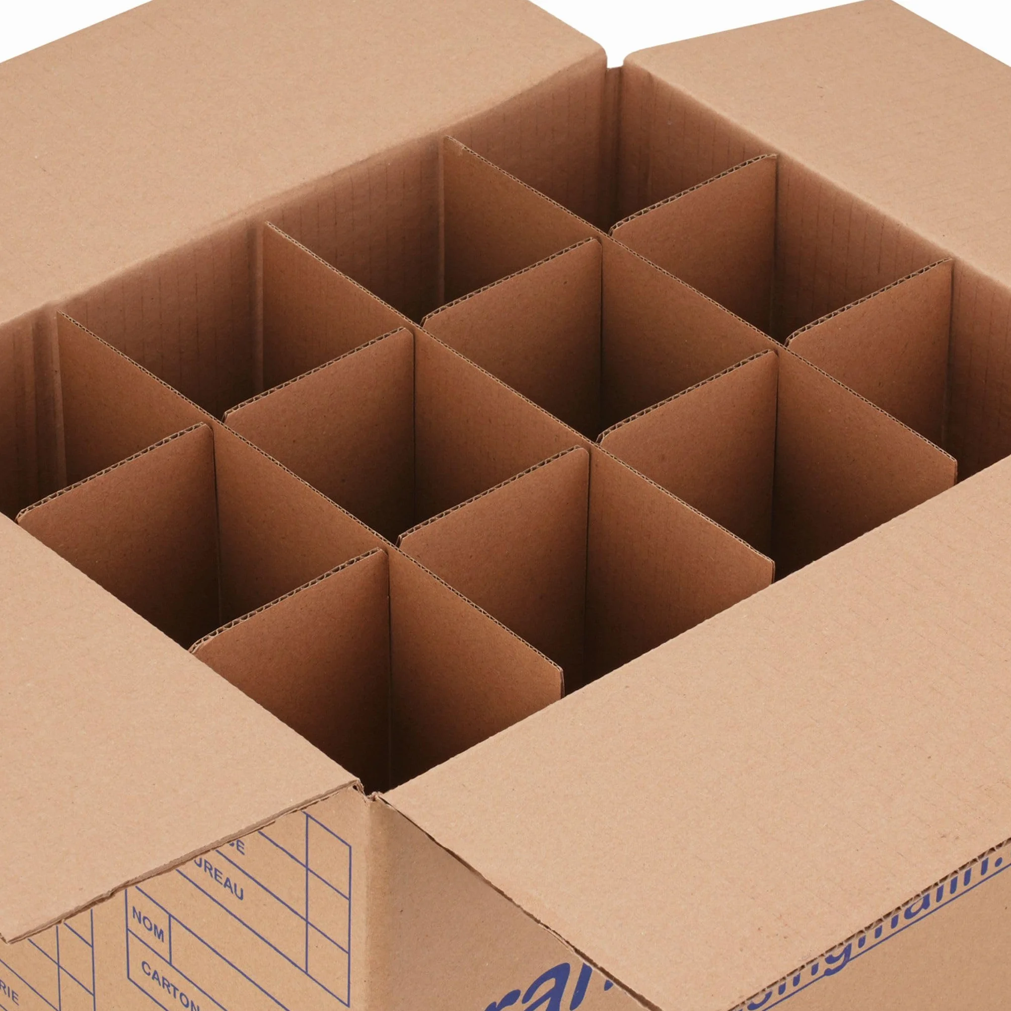 Lot de 5 cartons bouteilles avec croisillons 60 bouteilles protégées