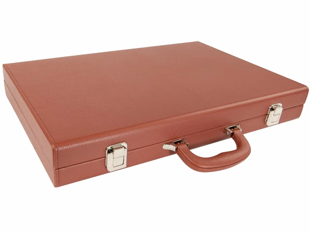 Jeu de Backgammon de Voyage 48 x 64 cm – Brun désert – Silverman & Co.
