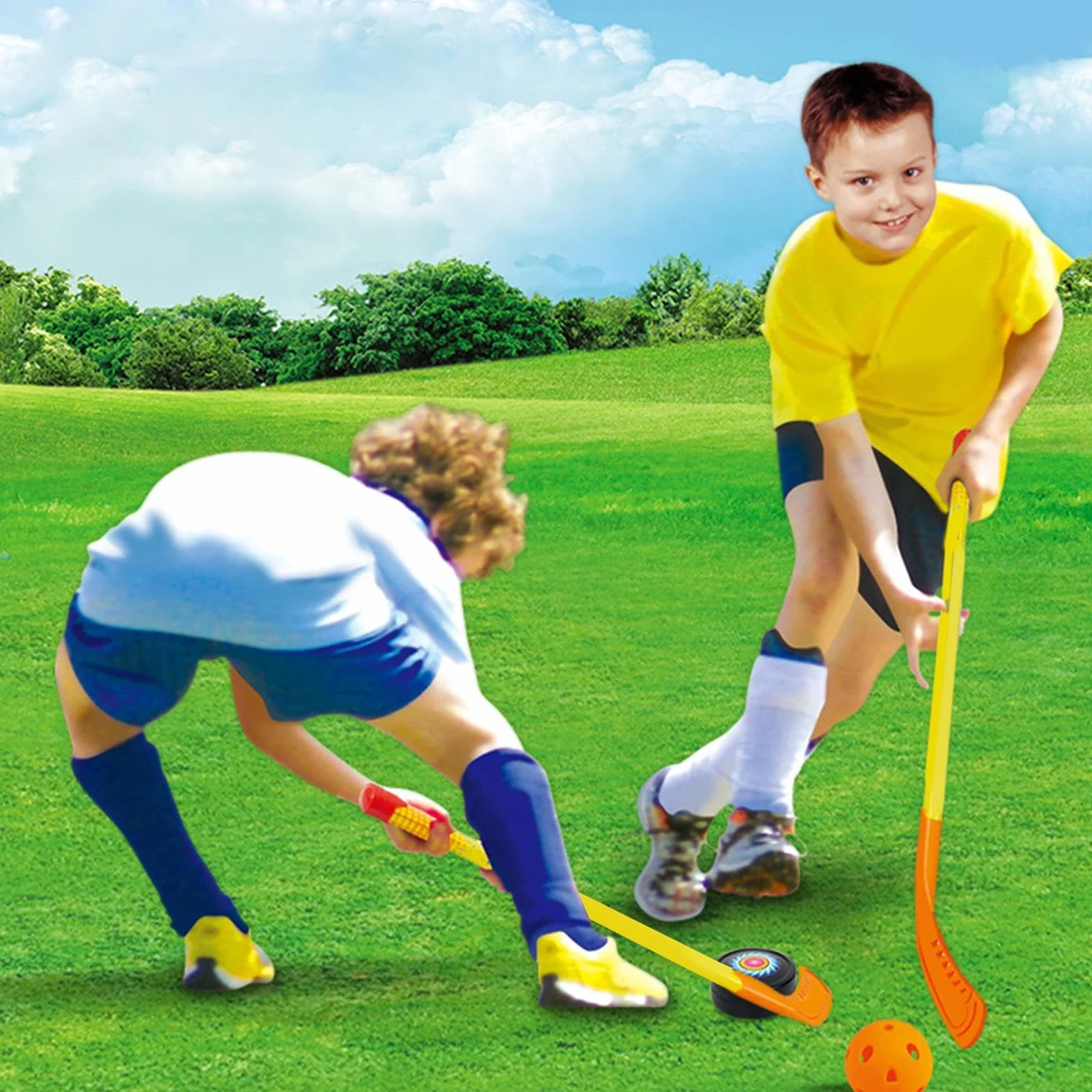 Ensemble de Hockey pour Bâton et Balles Abs 350 g pour Jeunes Débutants Intérieur Extérieur