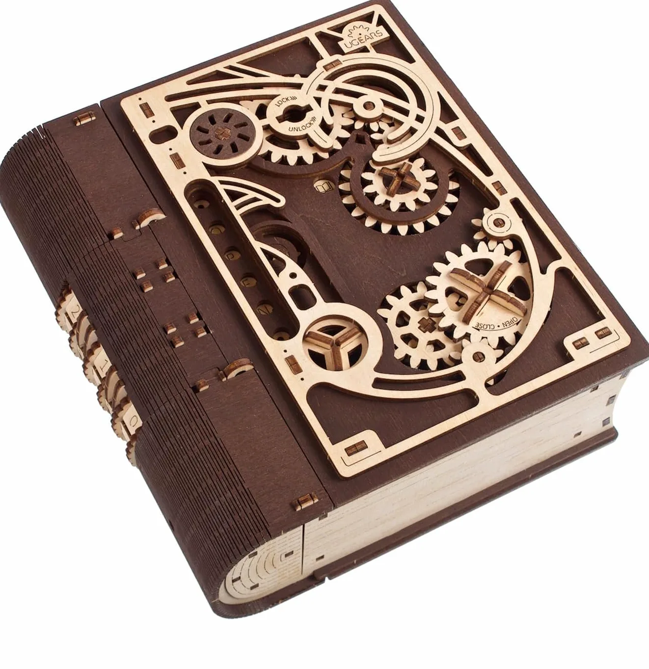 UGEARS Boite Secrete Puzzle 3D Bois Adulte - Maquette en Bois A Construire, Maquette Adulte DIY Construction Maquettes Et Modélisme Casse Tête, Steampunk Boite Cadeau Loisirs Créatifs Adultes