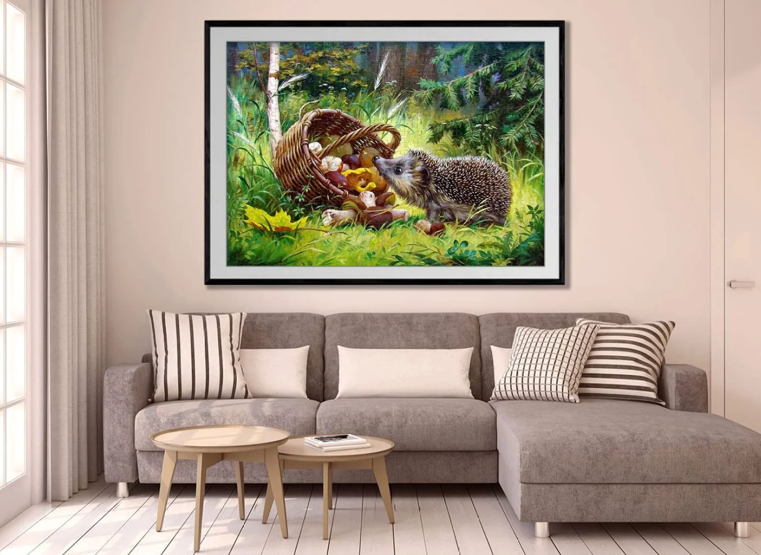 Puzzle Adulte 1500 pièces Panier de Fleurs Champignon hérisson Jouet Puzzle Relaxant