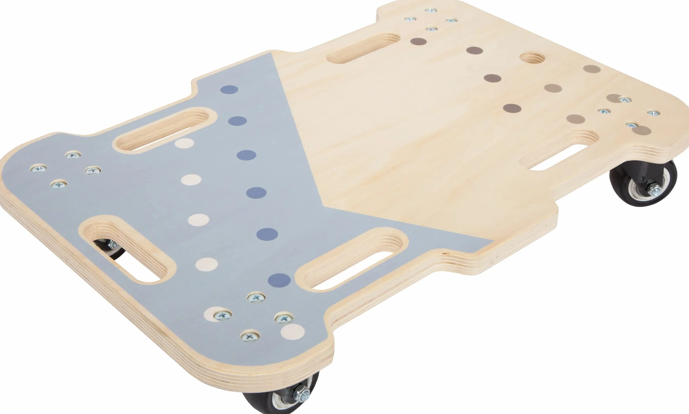 Planche à roulettes Adventure en bois pour enfants, avec poignées et poulies, dès 3 ans