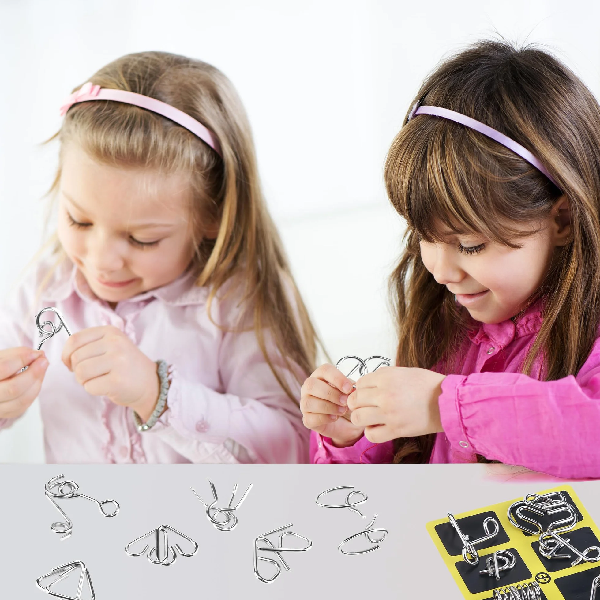 Casse-Tête Métal 32 Pièces IQ Puzzle Jouet Enfants Adultes Cadeau Anniversaire Noël