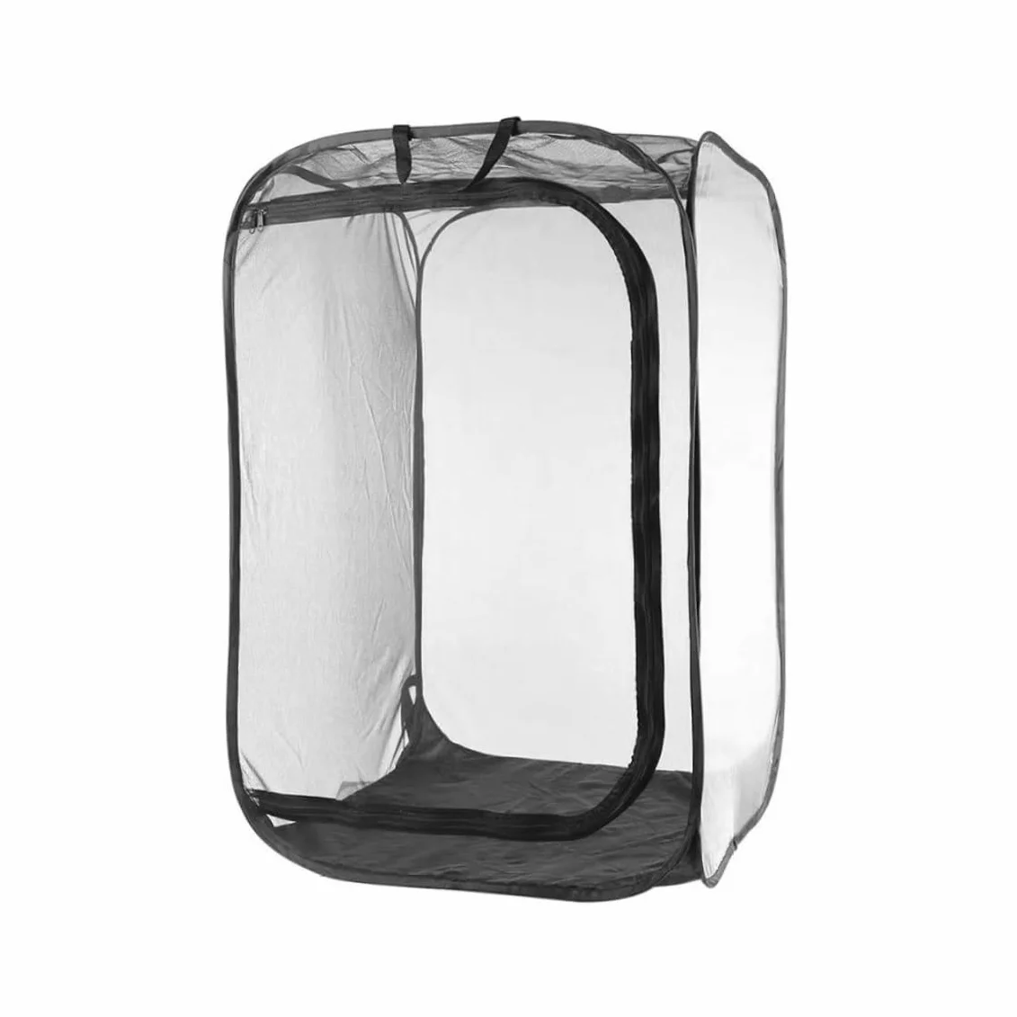 Cage Papillon 16x16x24inch Maison Transparente Pliable avec Fermeture éclair
