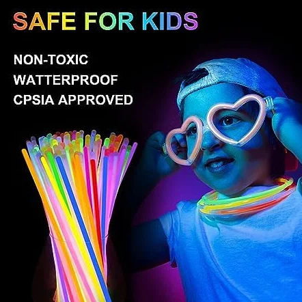 Bracelet Fluorescent Lumineux 30 Pièces Baton Lumineux Enfants Adultes Décoration Fêtes