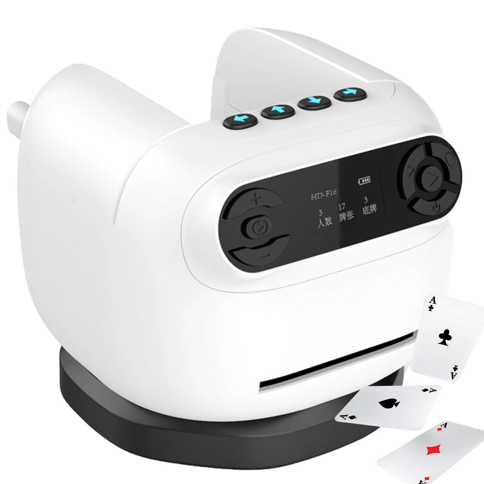 Mélangeur automatique de cartes et distributeur de cartes avec écran LCD, détection intelligente, rotation à 360 degrés, rechargeable pour poker, rami, jeux Uno