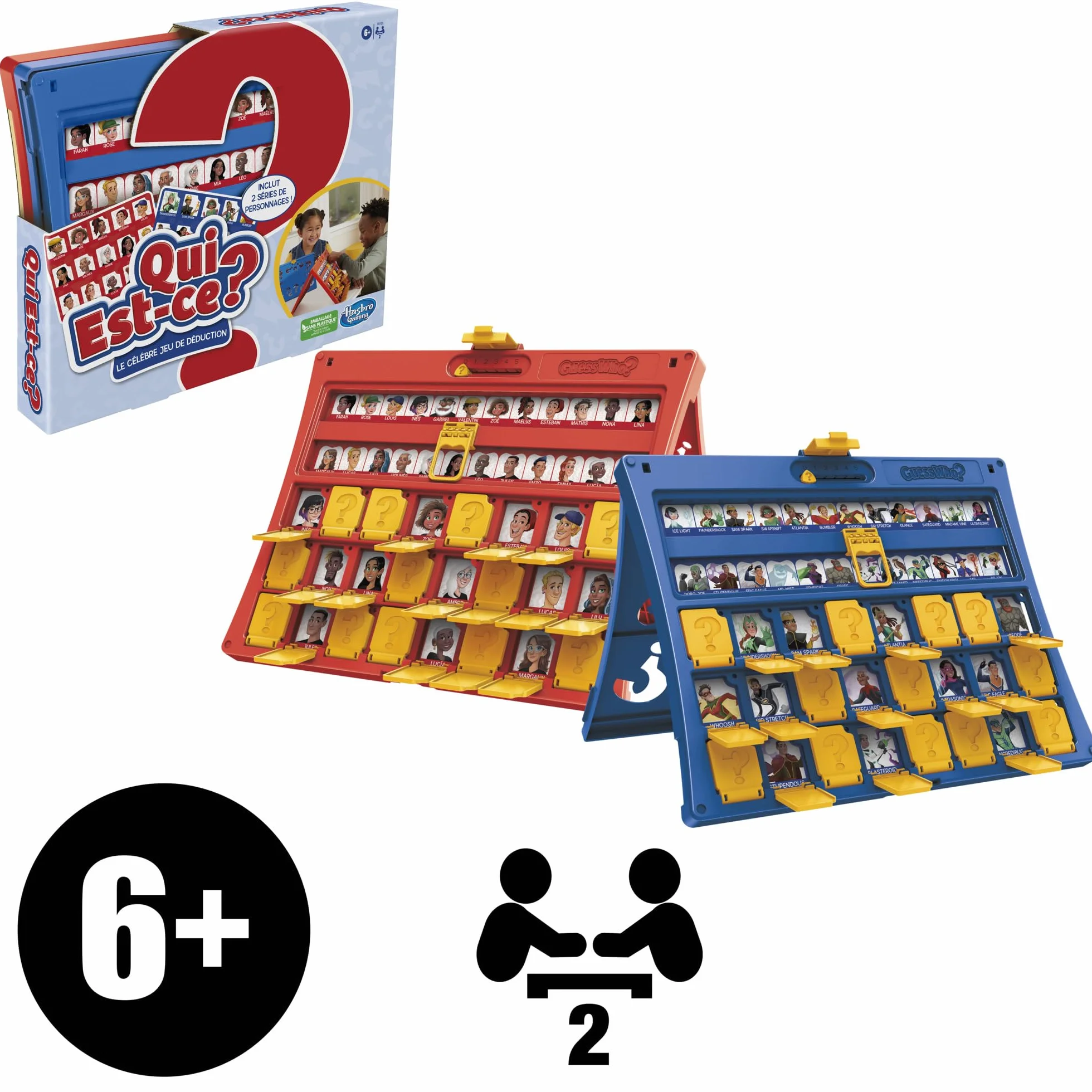 Hasbro Gaming Qui est-ce ? Gra Towarzyska, Gra Dedukcyjna dla Dzieci od 6 Lat, 2 Graczy