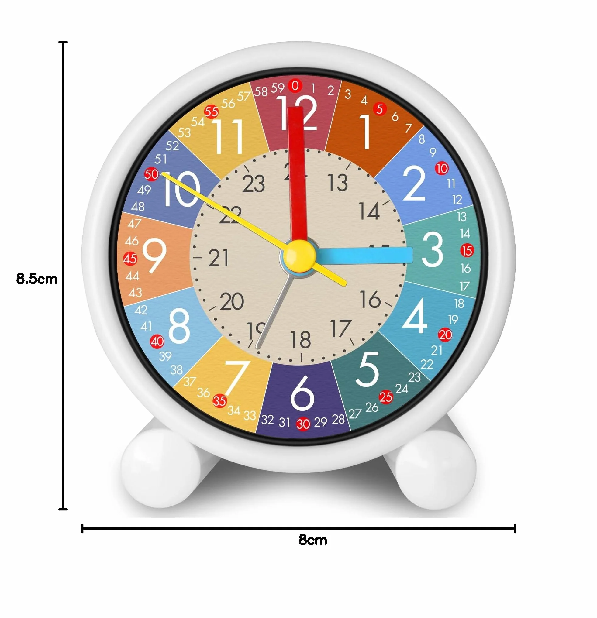 Réveil Numérique Silencieux Éducatif pour Enfants - Horloge d'Apprentissage Analogique Sans Tic-tac