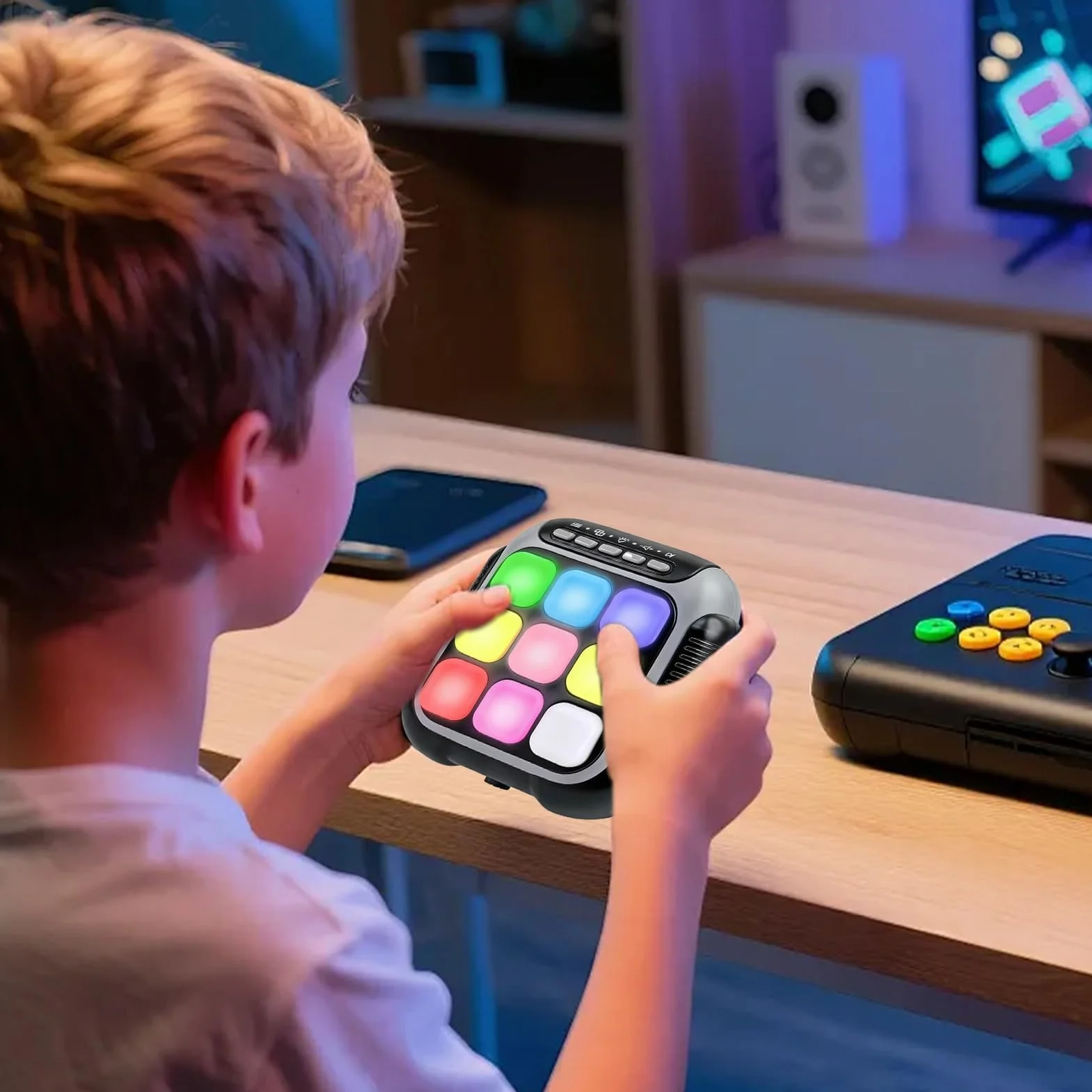 Jeu Sensoriel Fidget Électrique 1.89 Pouces Jouet d'Apprentissage Interactif pour Enfant