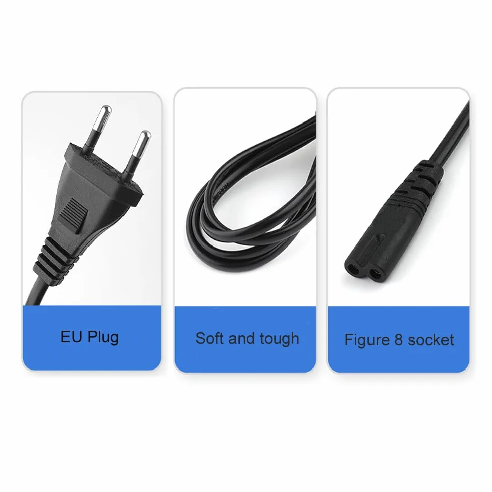 Câble d'alimentation 2M Compatible pour OfficeJet Pro 8025 5212 6978 3830 5255 9015 4650 9025 8710 8720 6968 8610 Photosmart 5510 5520 6520 655