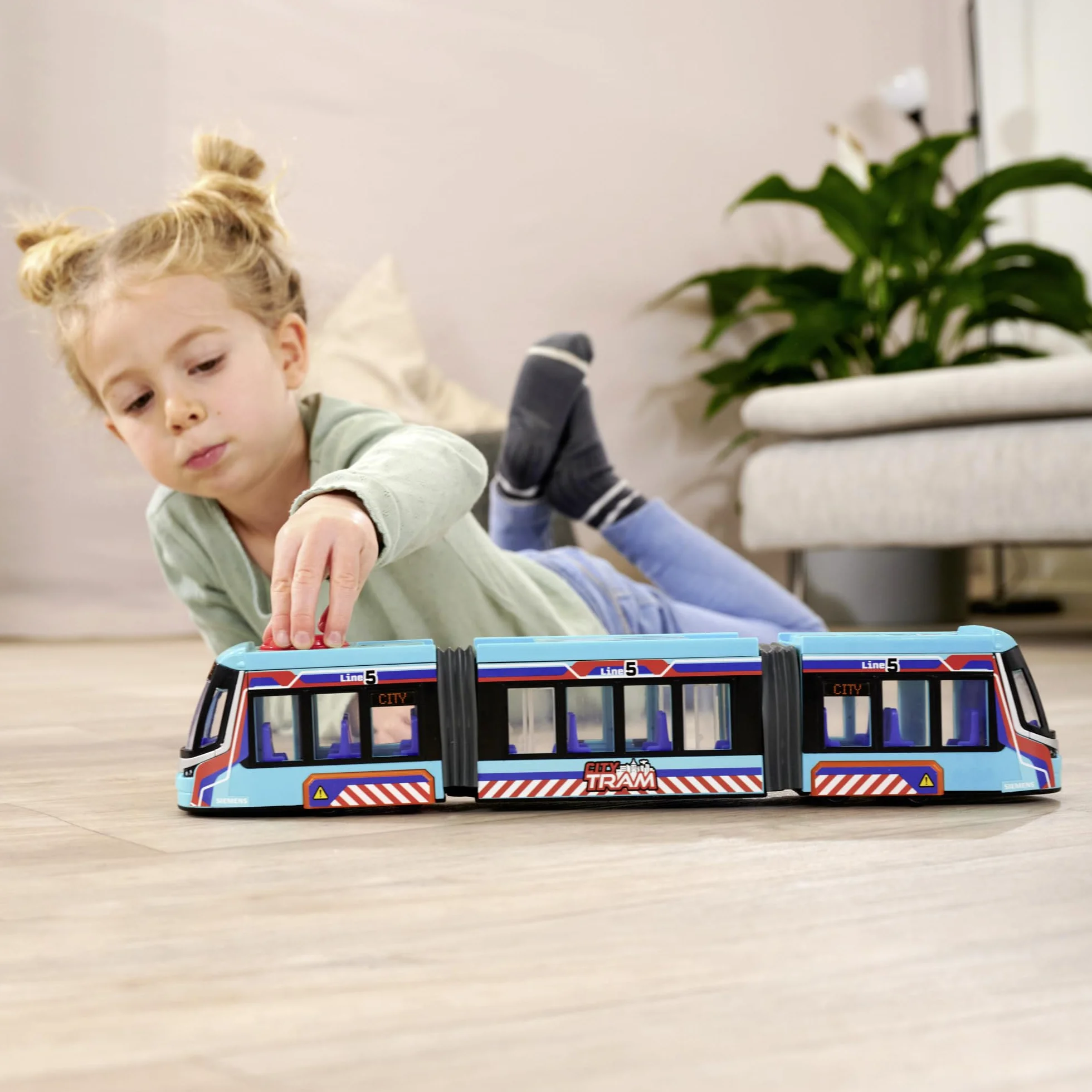 Dickie Tram Siemens Avenio Véhicule Roue Libre 42cm Jouet Enfant Portes Ouvrantes