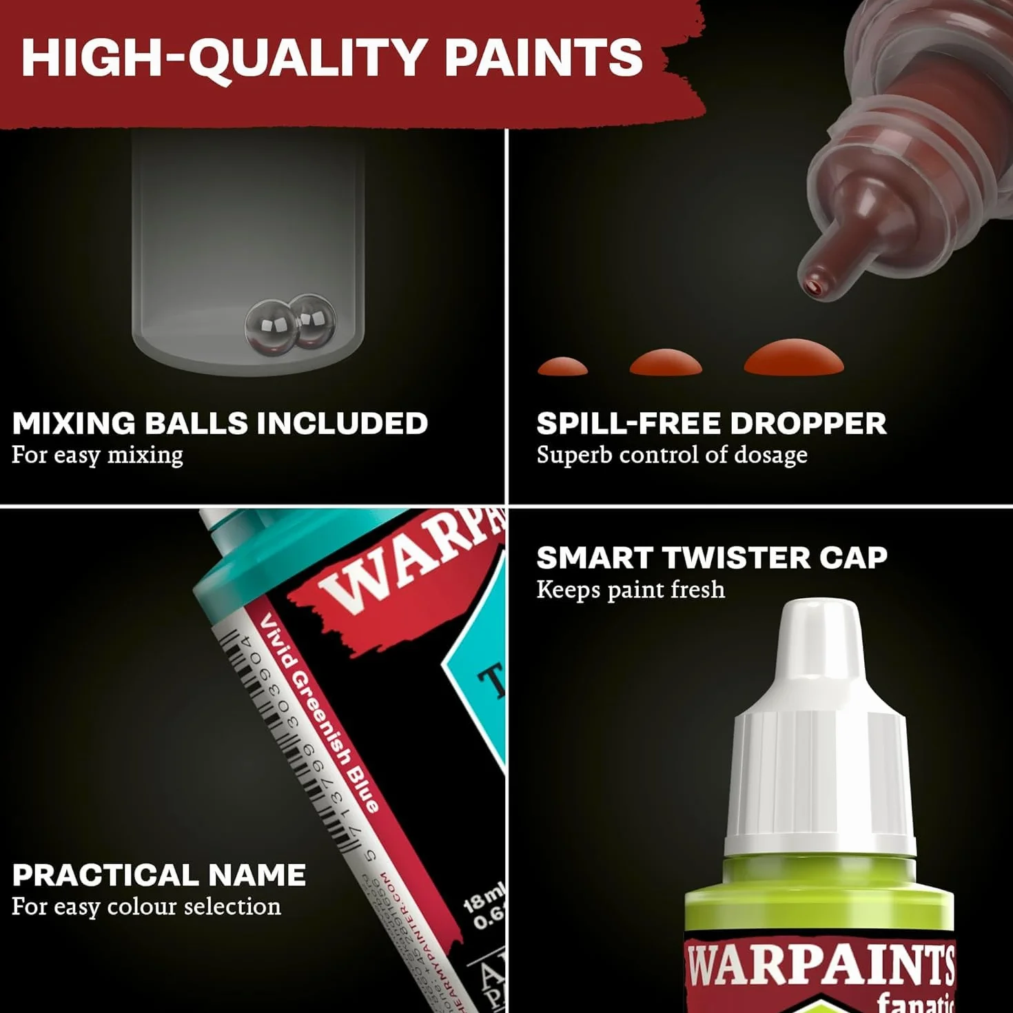 The Army Painter Warpaints Fanatic Washes Paint Set 10x18 ml Acrylic Washes for Warhammer & D&D Miniatures