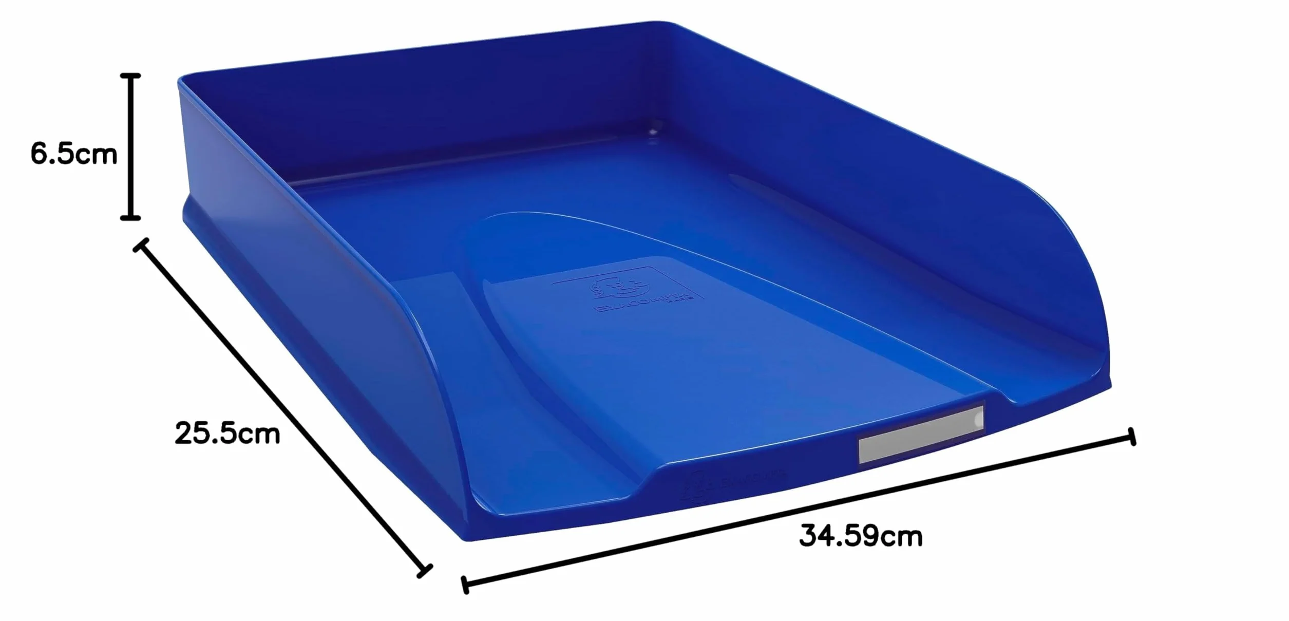 Exacompta corbeille à courrier COMBO STYLI NeoDeco A4+ 34 x 25 x 6,5 cm bleu de France