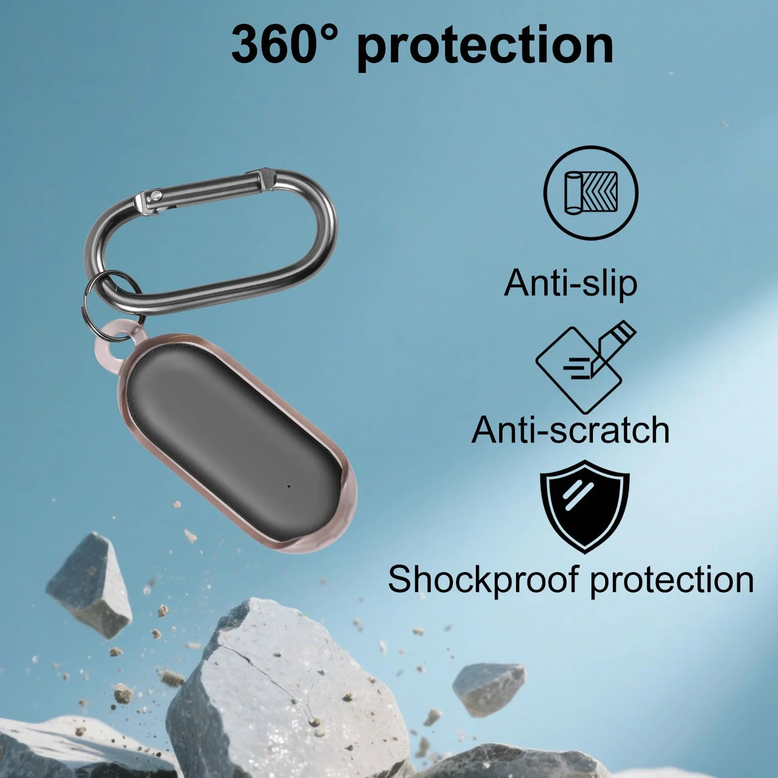 Étui Enregistreur Vocal PLAUD NotePin AI, Housse de Protection Transparente PC avec Porte-Clés, Coque Fine Résistante aux Chocs