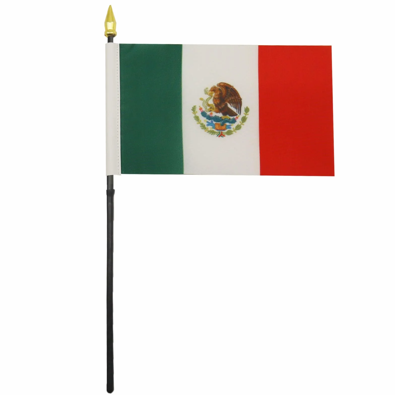 AZ FLAG Mini Drapeau Mexique De Table 15x10 cm Drapeau Mexicain Bureau 100% Polyester Hampe Pointe Dorée 25cm