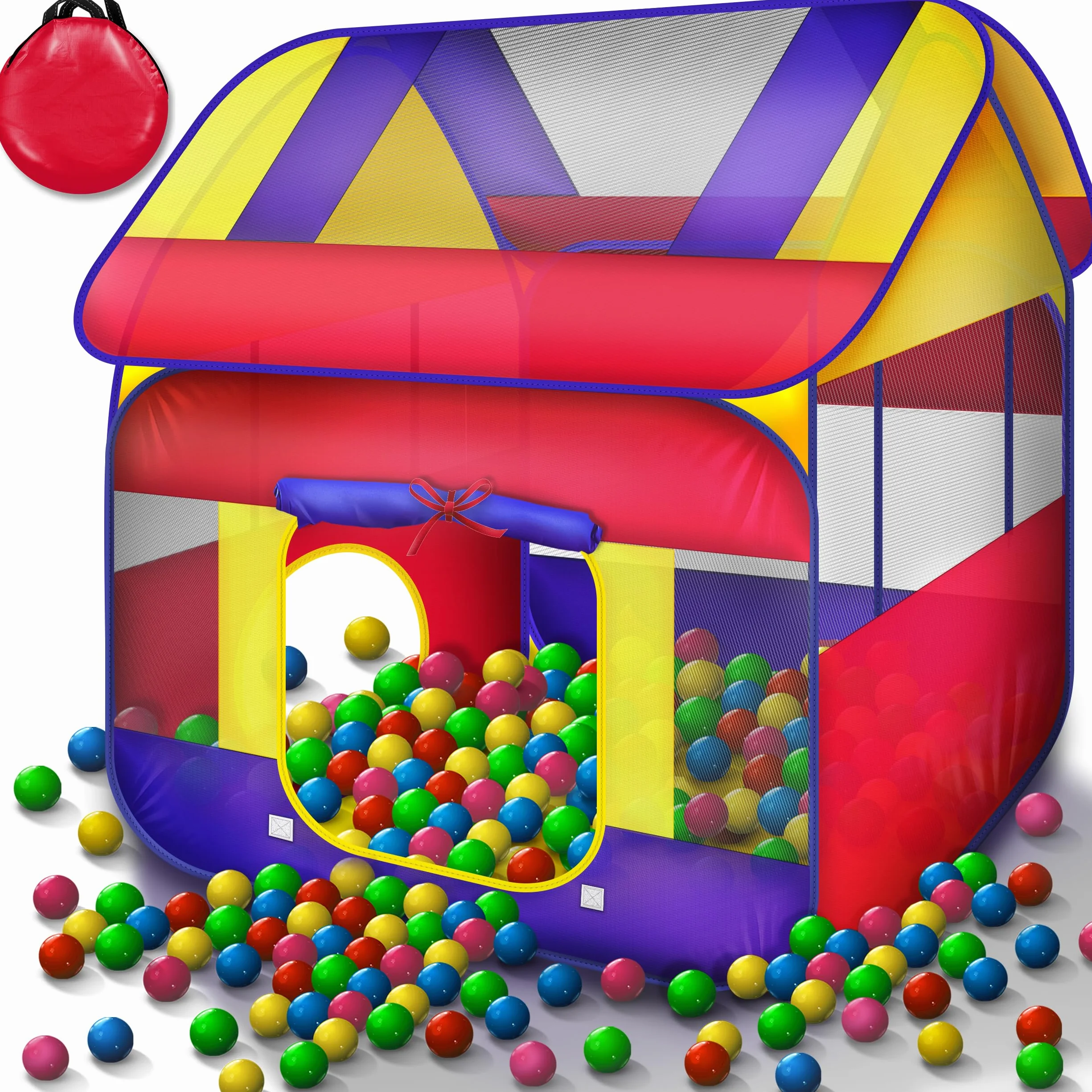 KIDUKU Tente de Jeu XXL Pop Up avec 300 Balles et Étui de Transport