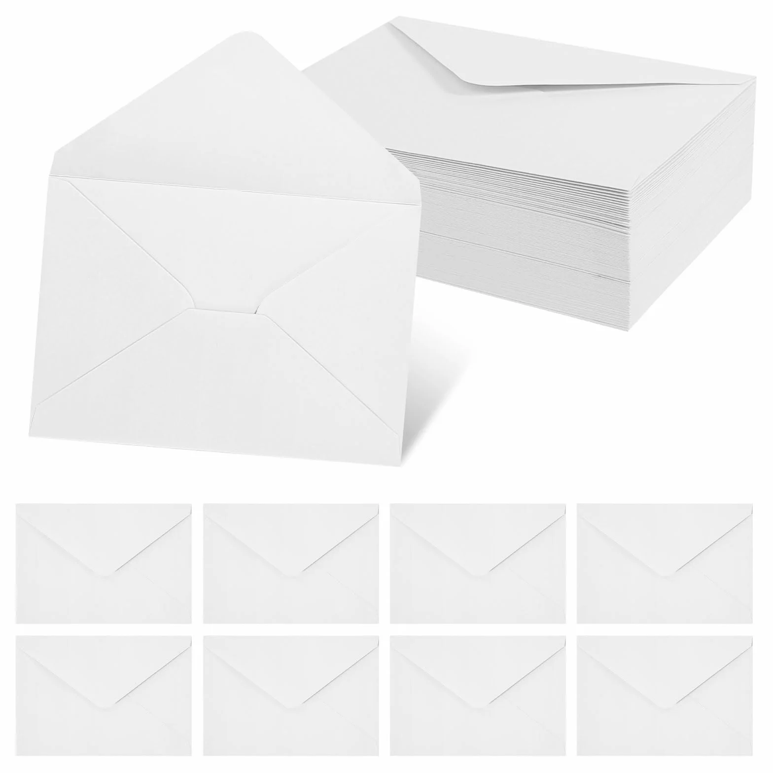 Enveloppes en papier kraft 13 x 19 cm Blanches Lot de 100 pour cadeaux invitations