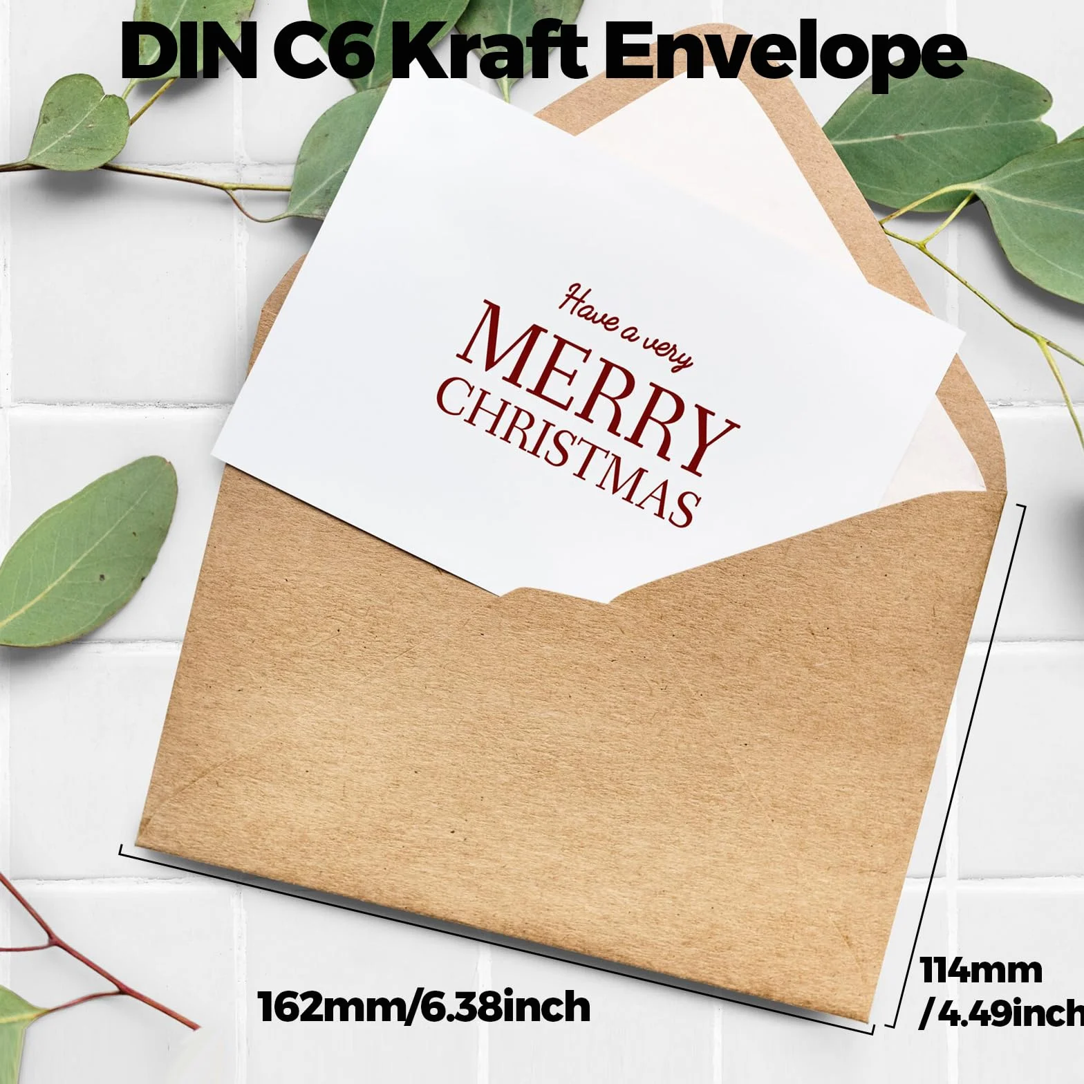Enveloppes Kraft DIN C6 162x114 mm 25 pièces