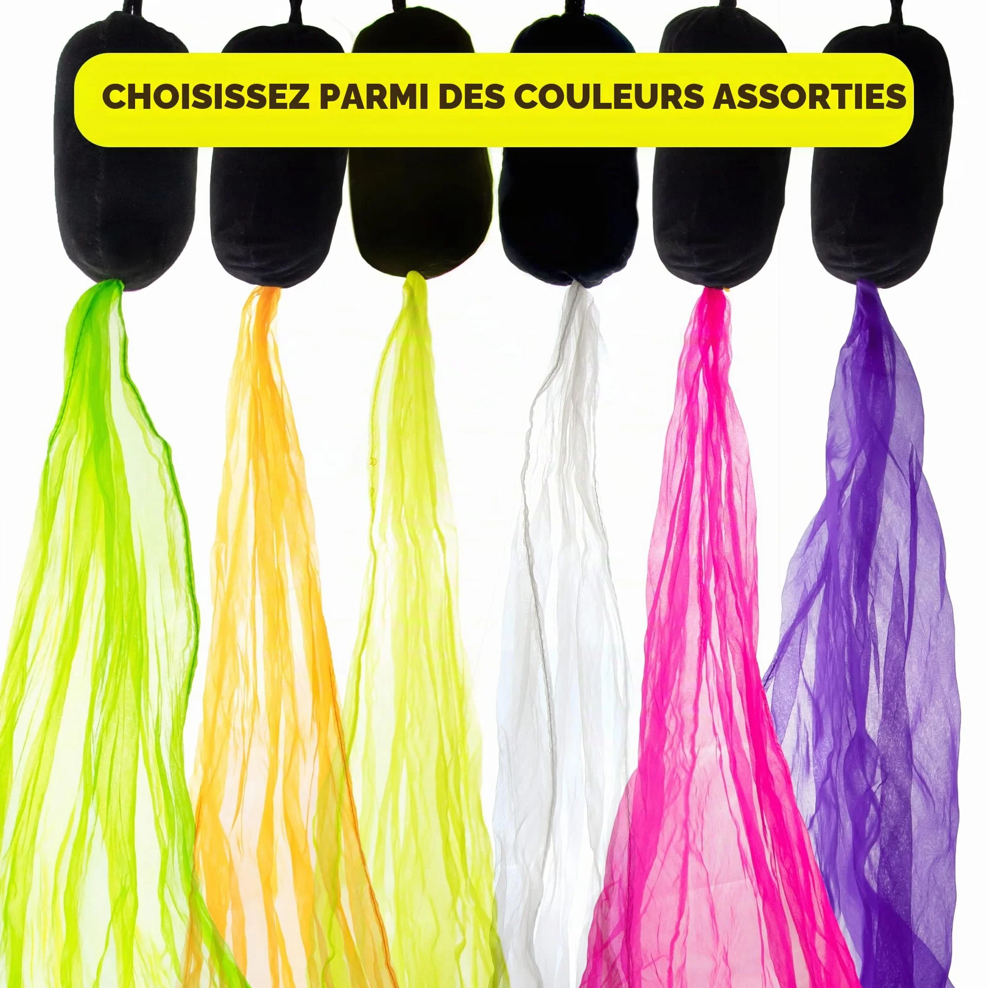 Juggle Dream Set di Scarf Bolas Flag Poi - Pratique de Jonglage - Soft-Pois - Spiral Pois Kit (Rose)