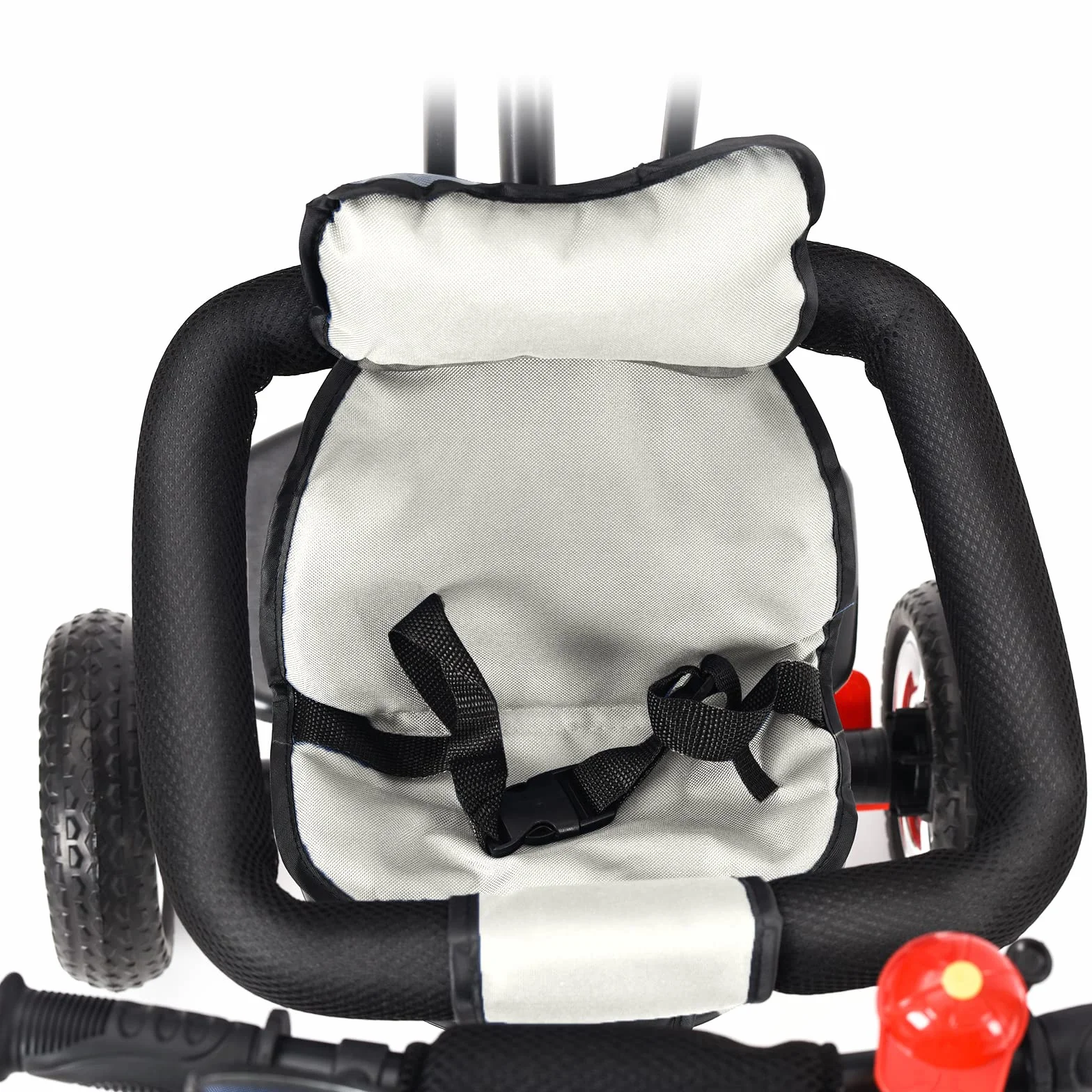 Poussette 3 Roues HUOLE, jusqu'à 25 kg, Trois Roues 3 /Pliable d'une Main/Légère - 7,5 kg/Porte Gobelet Inclus/Grande Panier -4 en 1 - gris clair