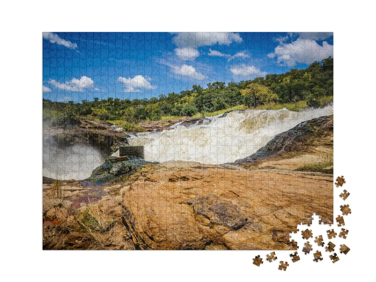 Puzzle 1000 pièces XXL « Image de la Nature et des Animaux dans Le Parc de Murchison Falls, Ouganda, Afrique »