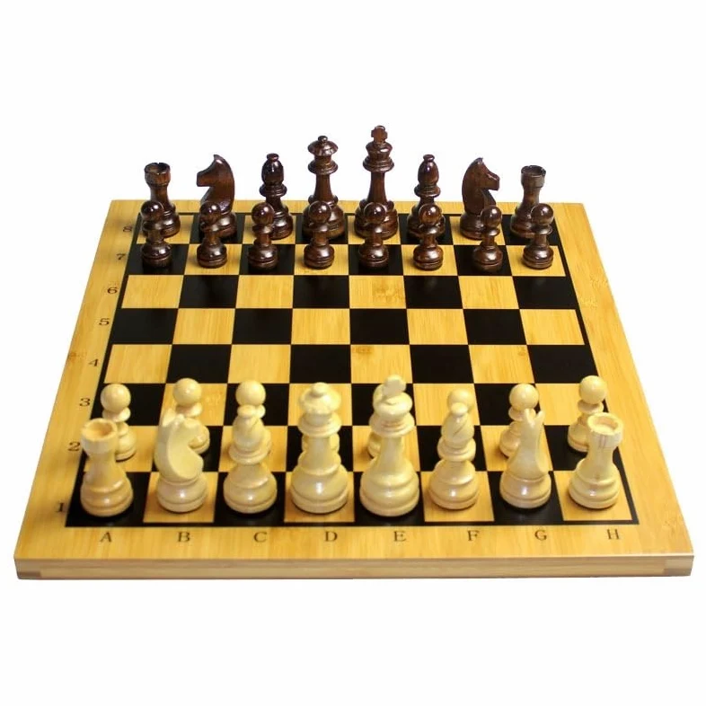 echiquier Jeu d'échecs Pliant en Bois, Plateau de Jeu Fait Main for Adultes, Enfants et débutants, Grand échiquier, pièces lestées echecs Jeu