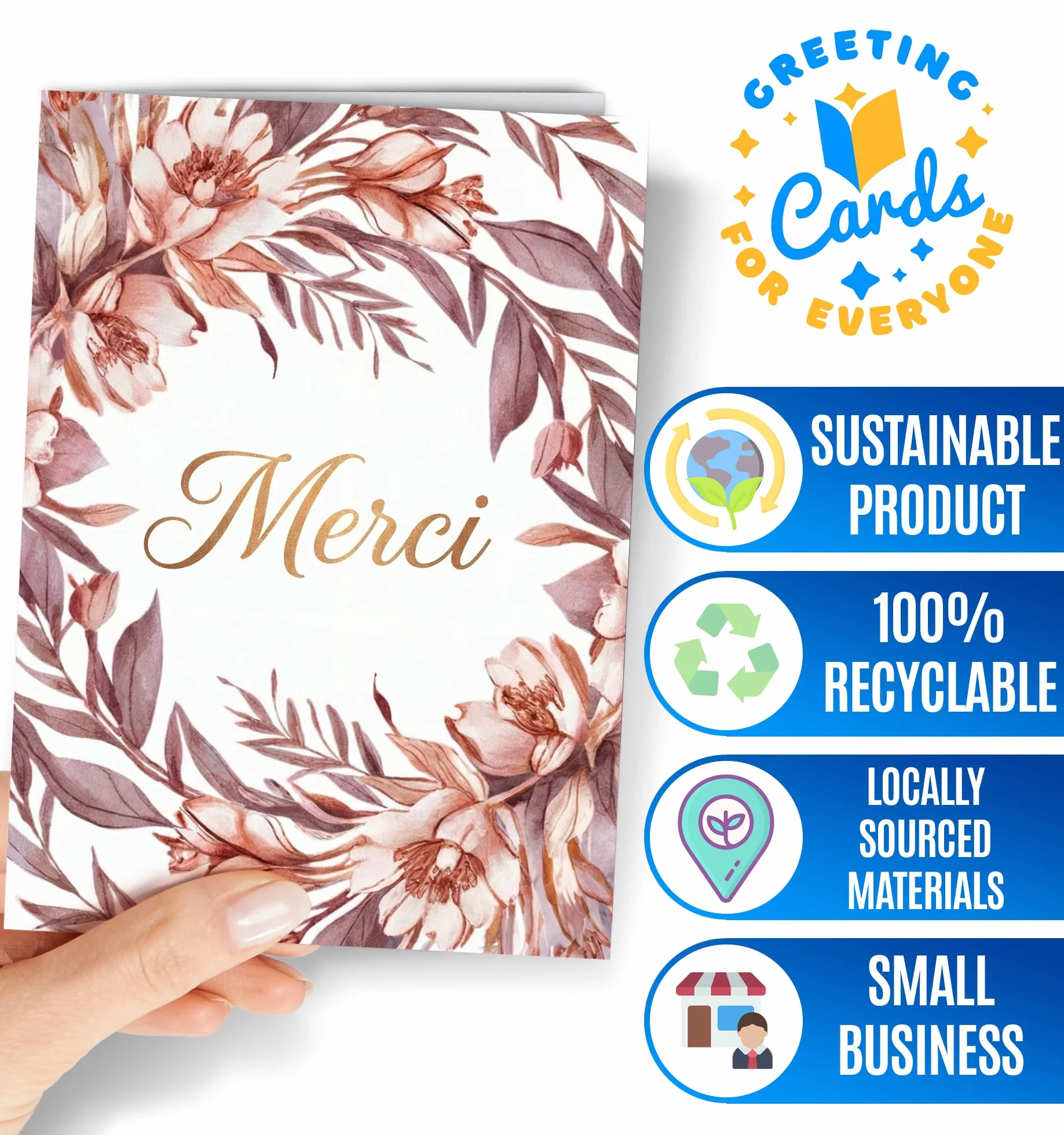 Carte Remerciement Individuelle - Cadeau Merci pour Coach, Maîtresse, Nounou, Infirmières, Médecins - Intérieur Vierge