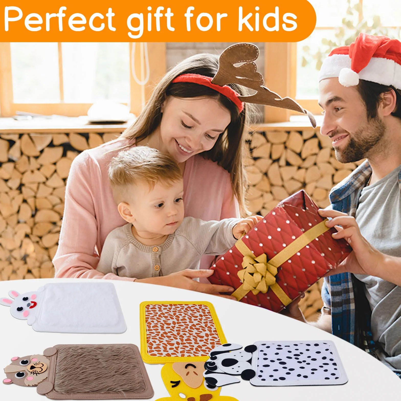 Tapis Sensoriel Enfant Autiste 8 Pièces Jouets Sensoriels Tactiles Dalles de Sol