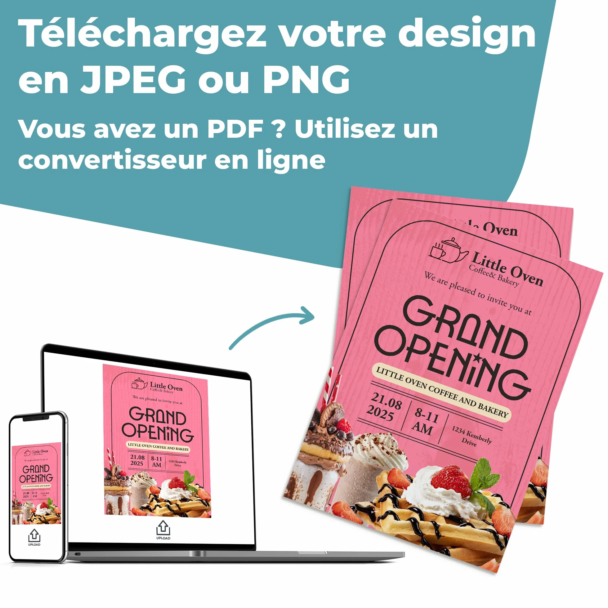 Flyers Publicitaires Personnalisés A6 Vertical, Impression Mat, Pack de 500
