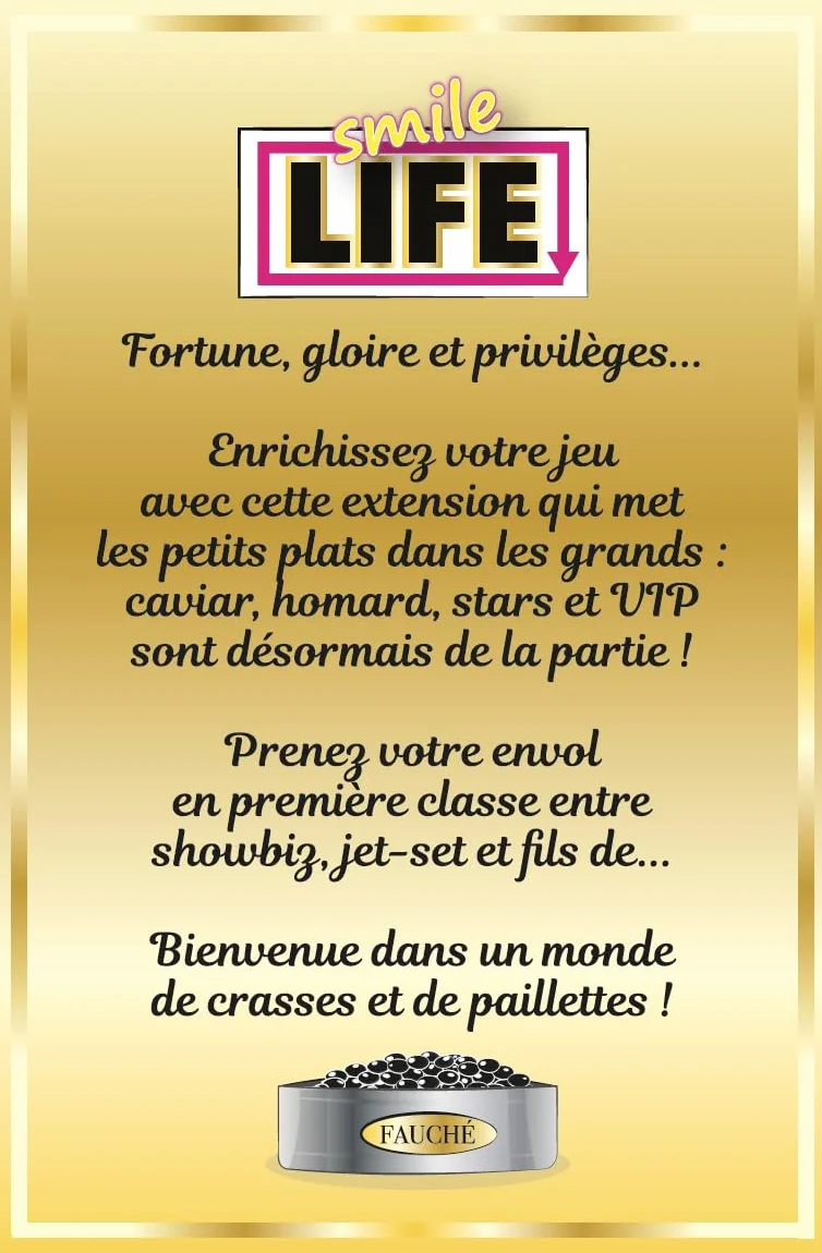 Blackrock Games Smile Life: Vie de Luxe Extension 60 Cartes Humour Stratégie 2-6 Joueurs 12+