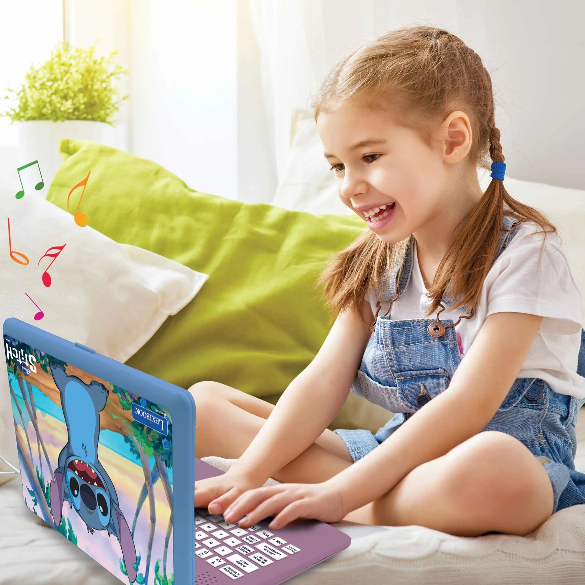 Lexibook Disney Stitch JC598Di4 Ordinateur Portable éducatif bilingue 124 activités Anglais Portugais