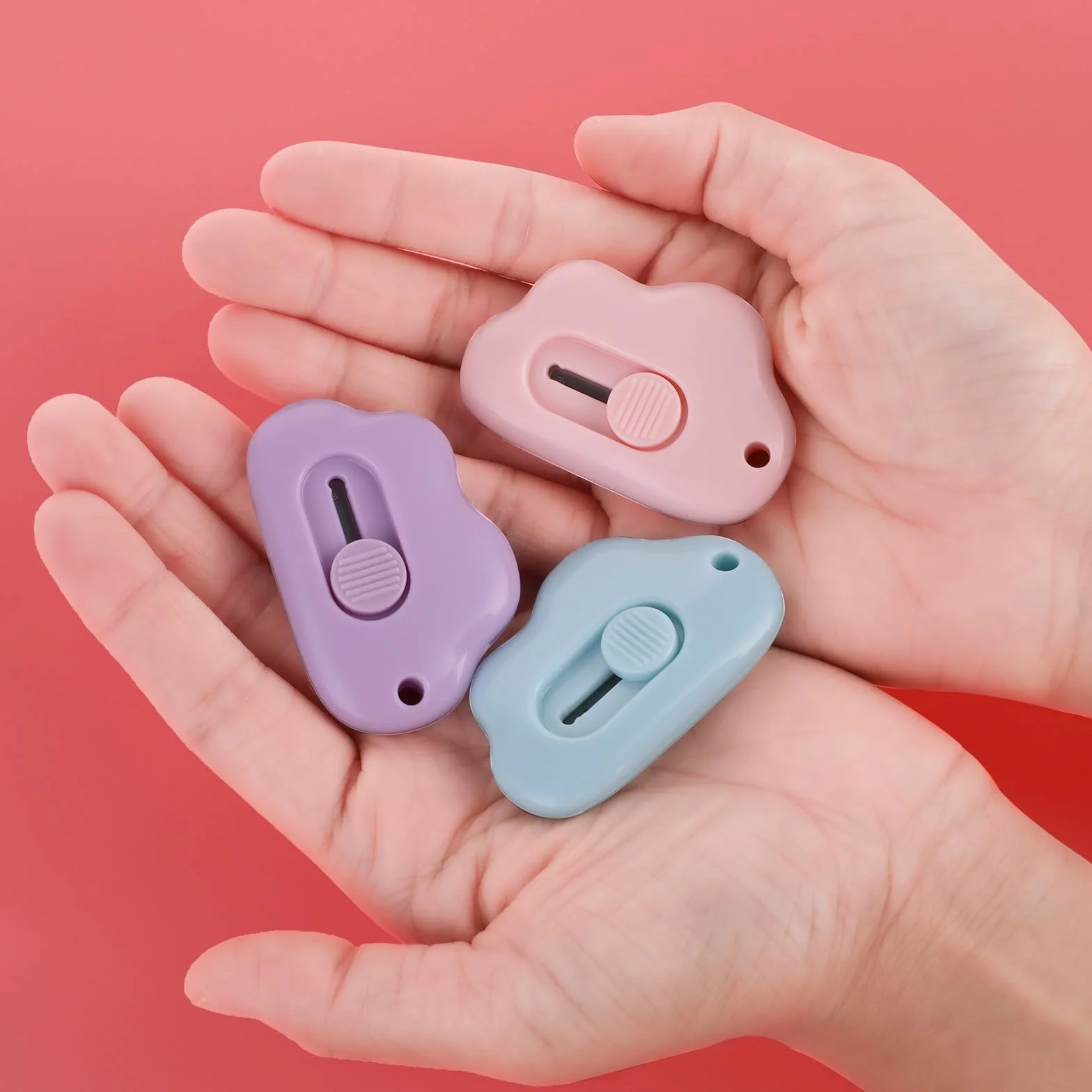 Ouligay 6 Pièces Couteau utilitaire rétractable Coupe-boîte de sécurité Ouvre-lettres